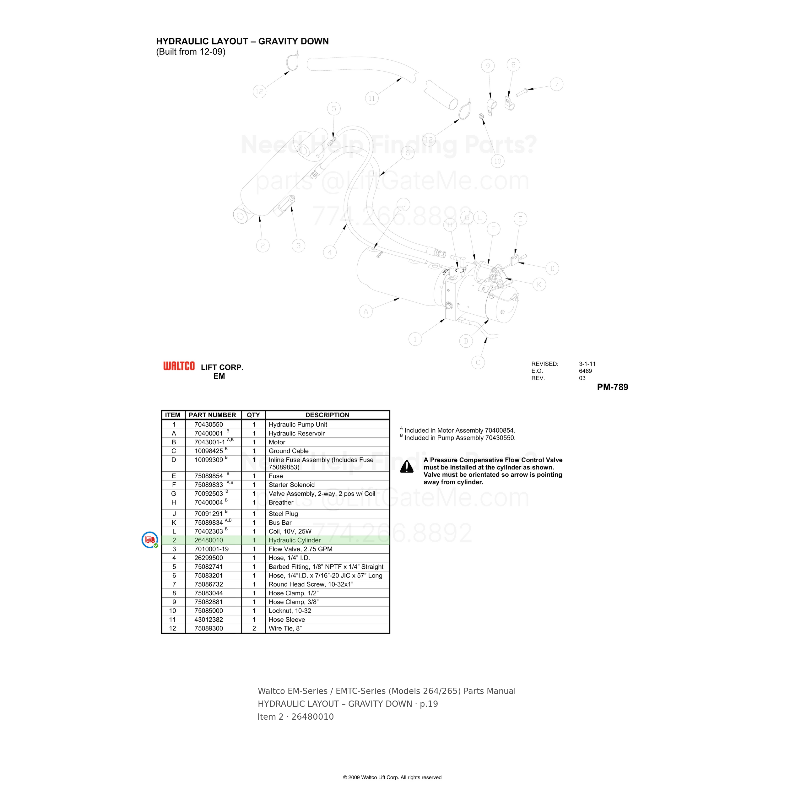 Waltco EM-Series / EMTC-Series (Models 264/265)
