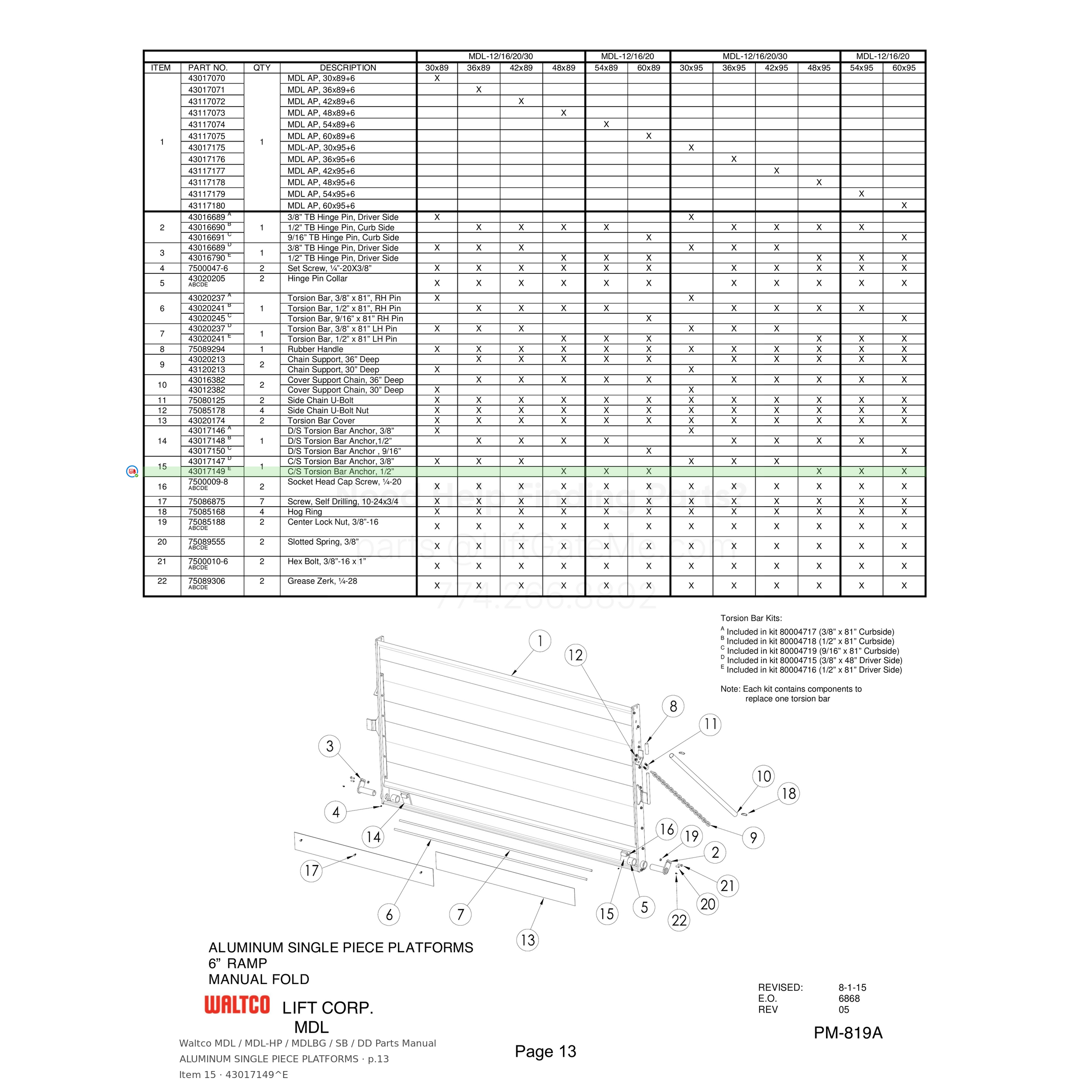 Waltco MDL / MDL-HP / MDLBG / SB / DD