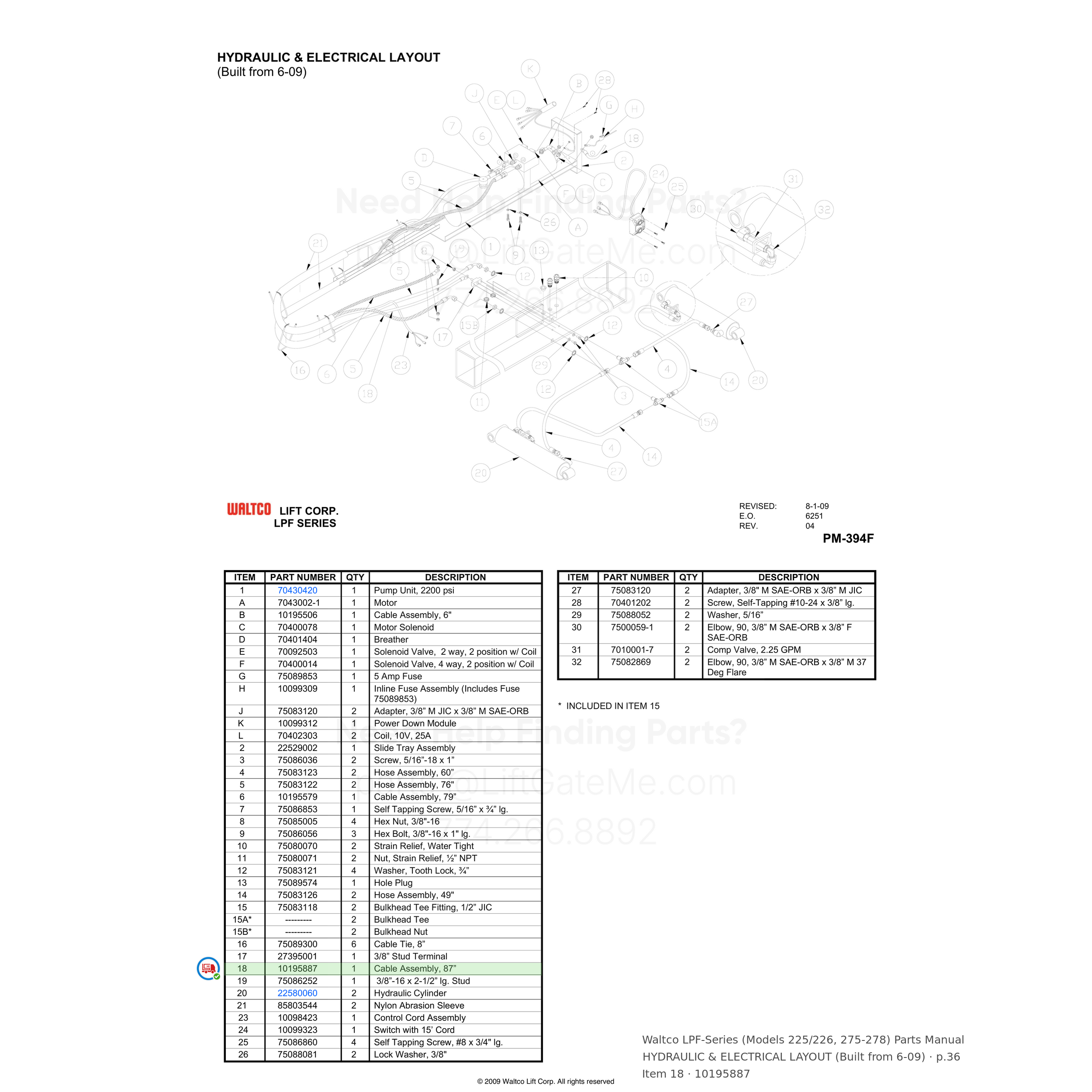 Waltco LPF-Series (Models 225/226, 275-278)