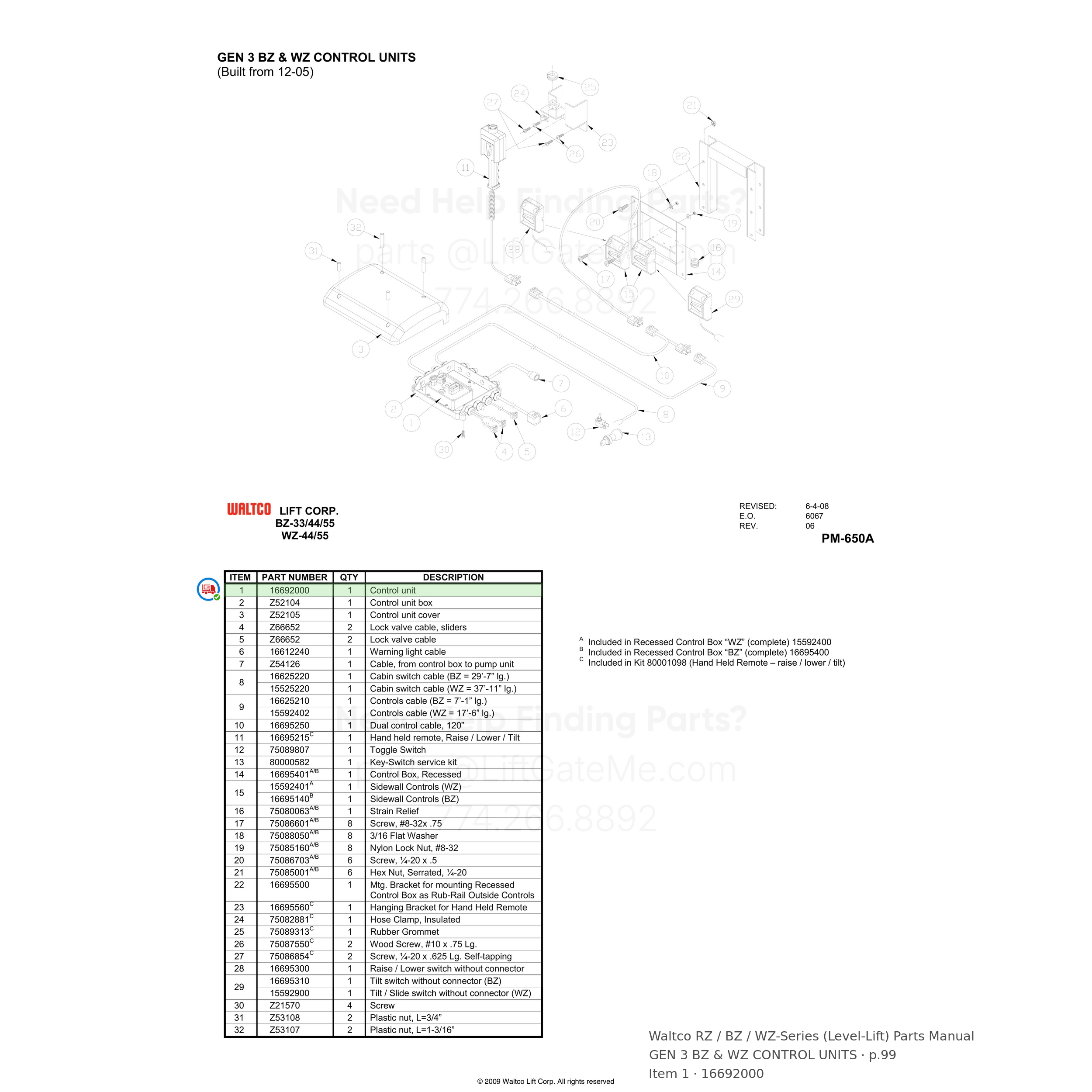 Waltco RZ / BZ / WZ-Series (Level-Lift)