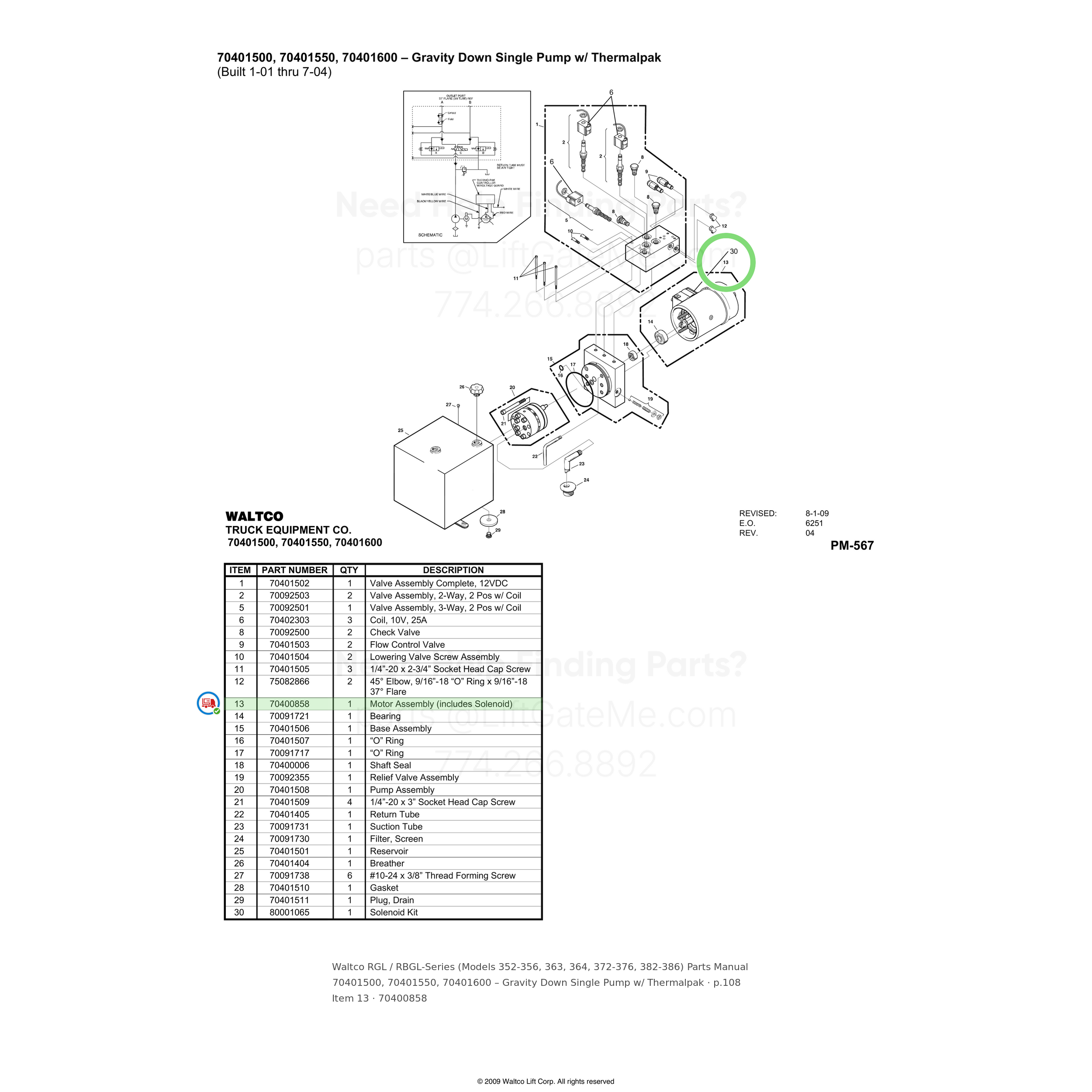 Waltco RGL / RBGL-Series (Models 352-356, 363, 364, 372-376, 382-386)