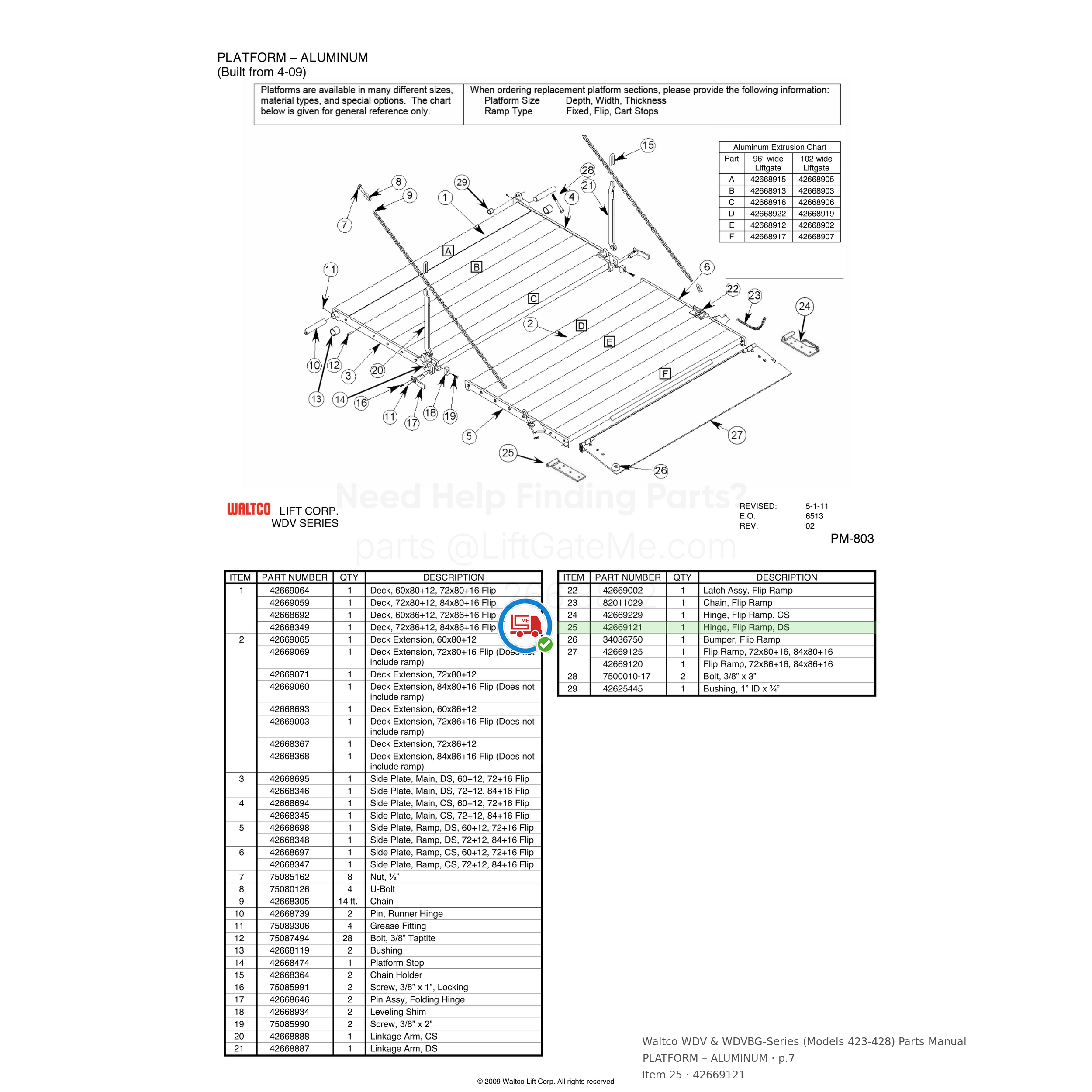 Waltco WDV & WDVBG-Series (Models 423-428)