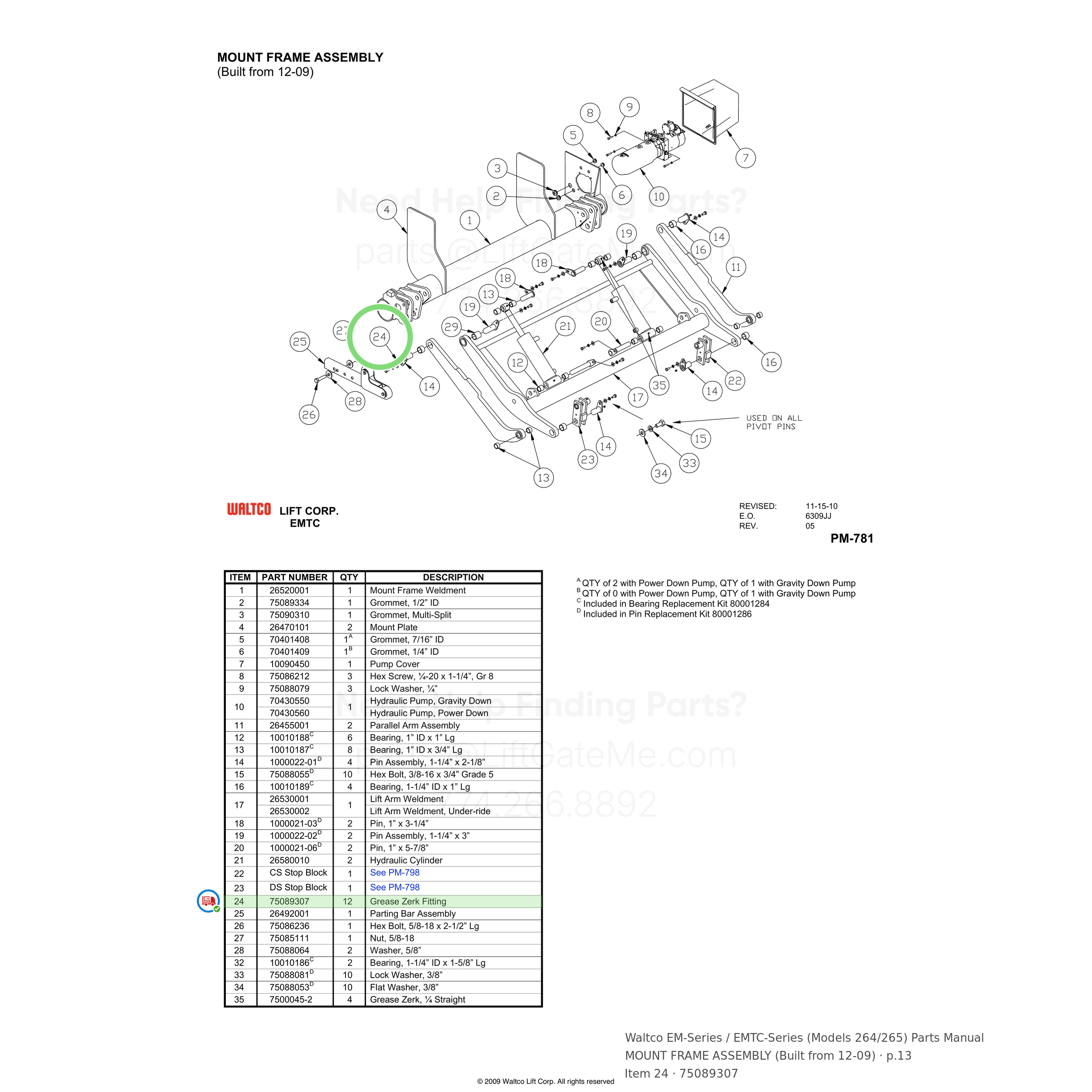 Waltco EM-Series / EMTC-Series (Models 264/265)