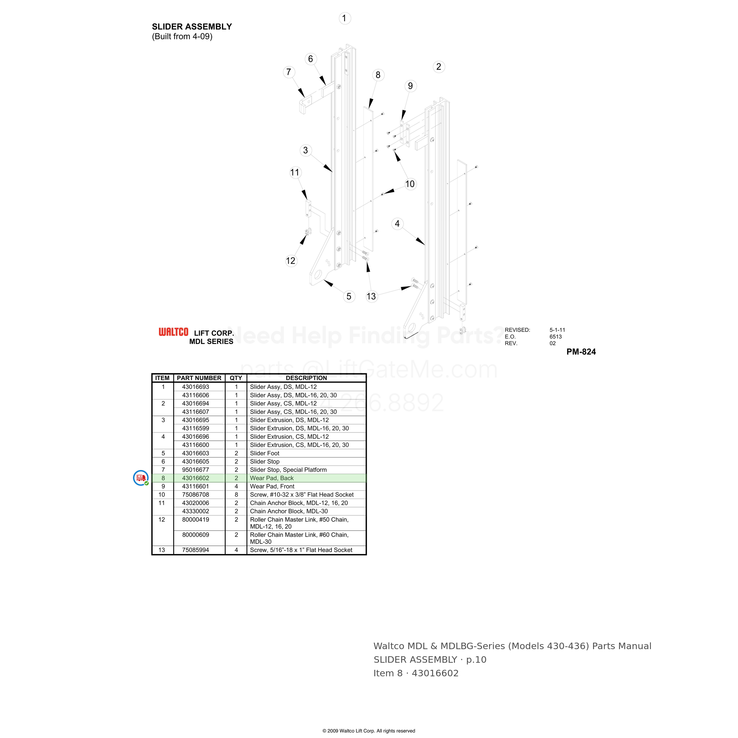 Waltco MDL & MDLBG-Series (Models 430-436)