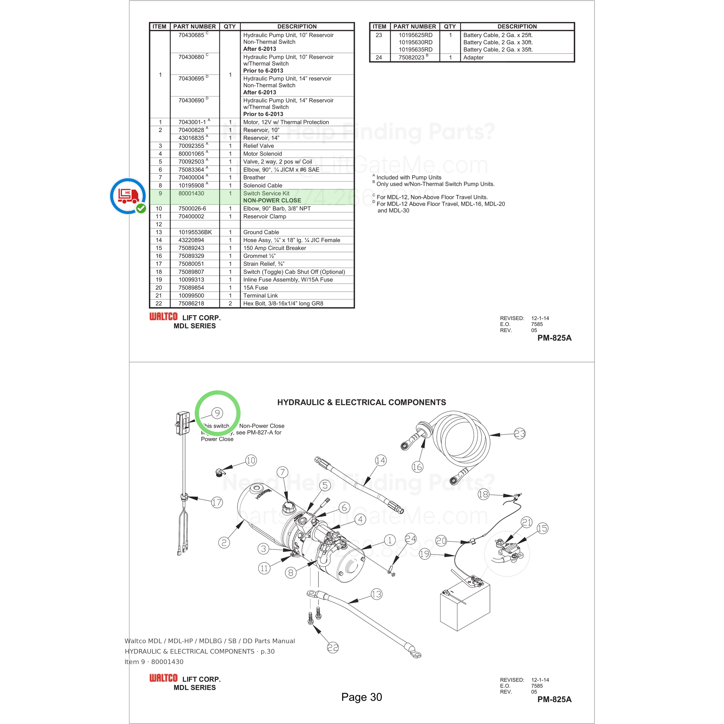 Waltco MDL / MDL-HP / MDLBG / SB / DD
