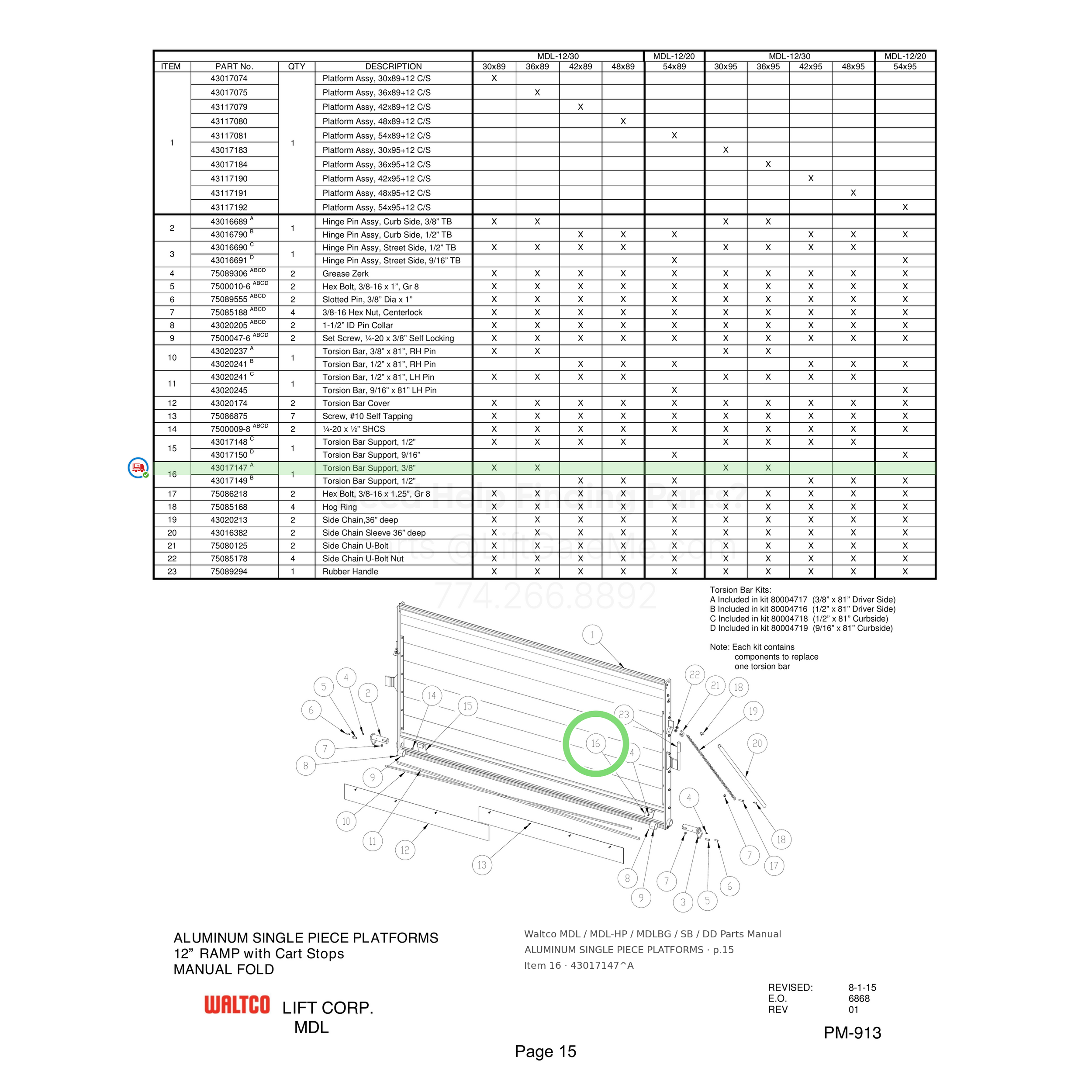 Waltco MDL / MDL-HP / MDLBG / SB / DD