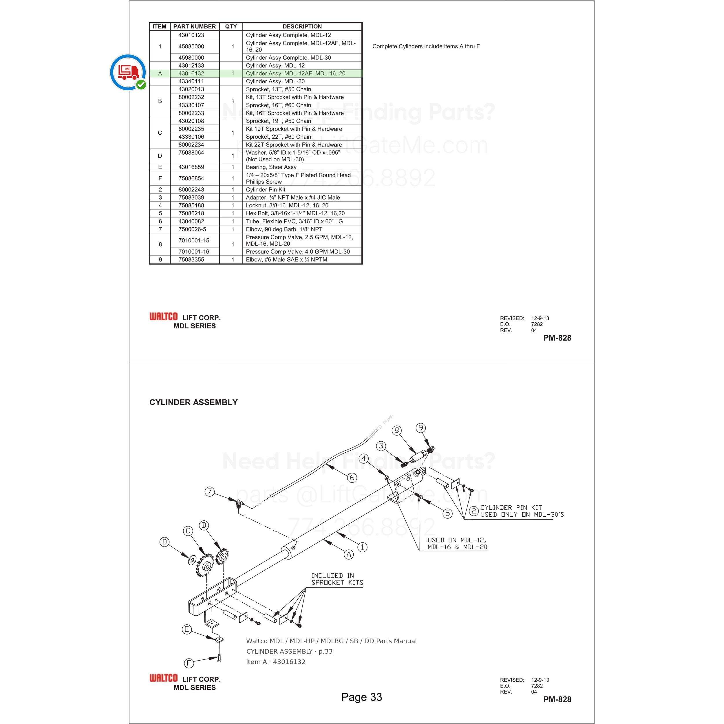 Waltco MDL / MDL-HP / MDLBG / SB / DD