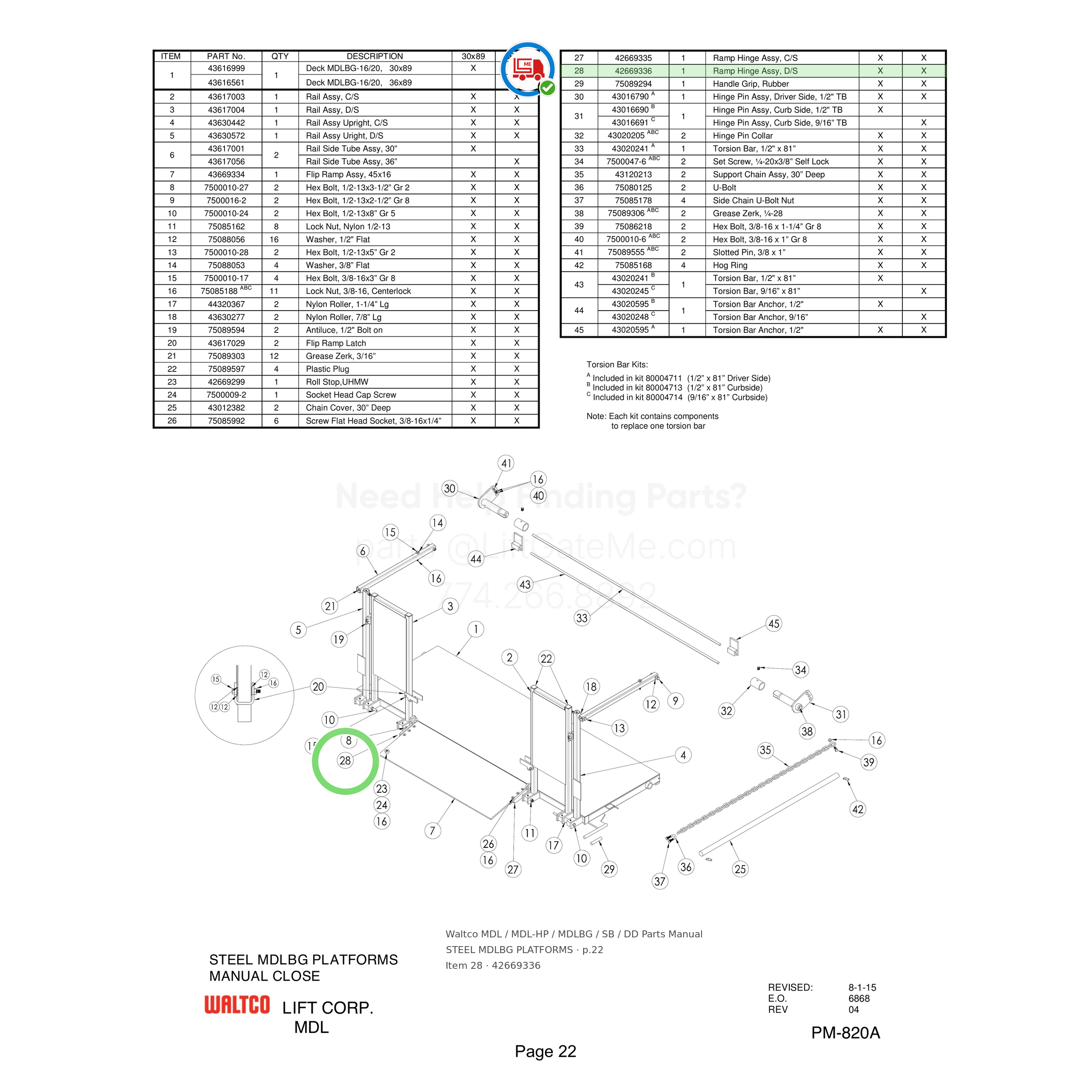 Waltco MDL / MDL-HP / MDLBG / SB / DD