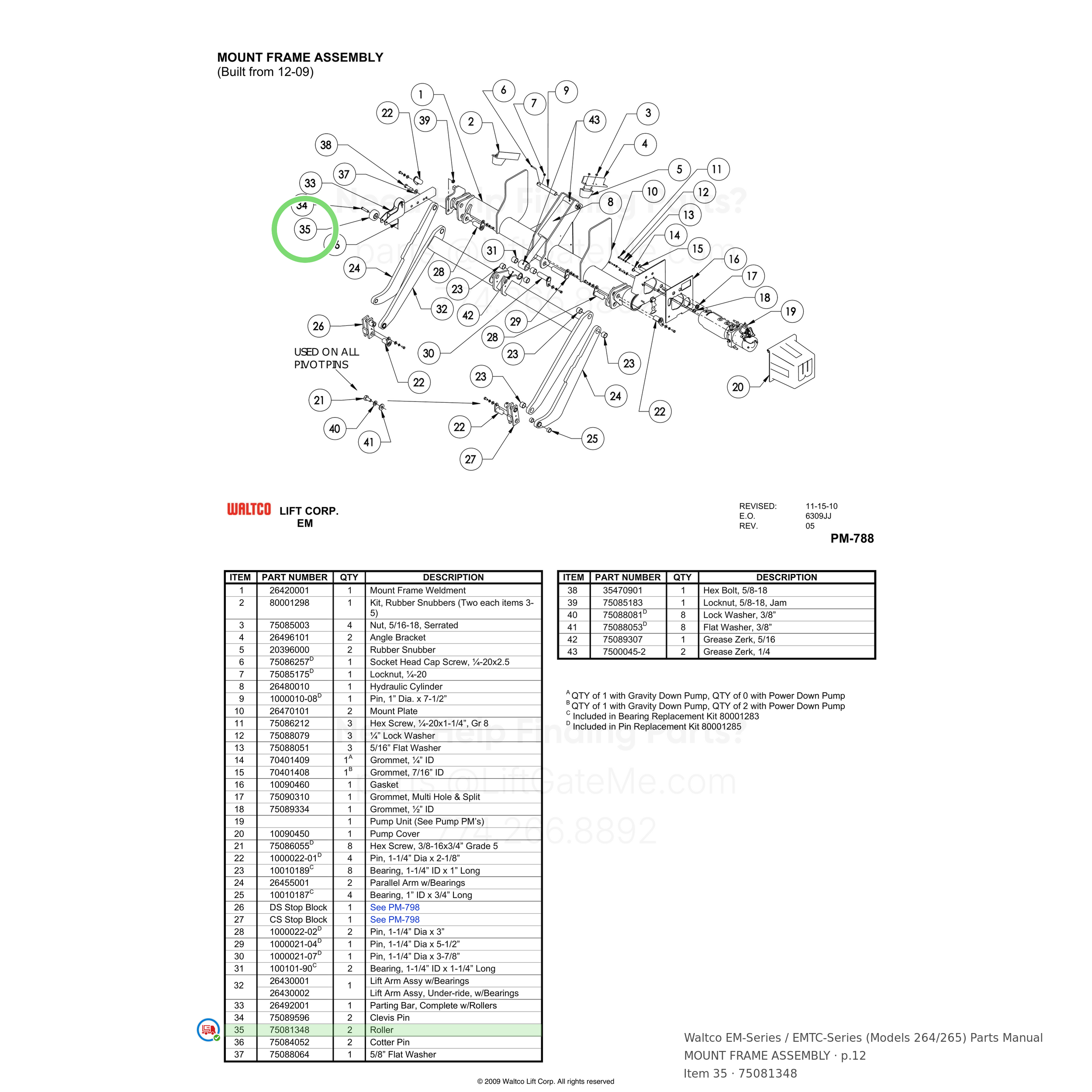 Waltco EM-Series / EMTC-Series (Models 264/265)