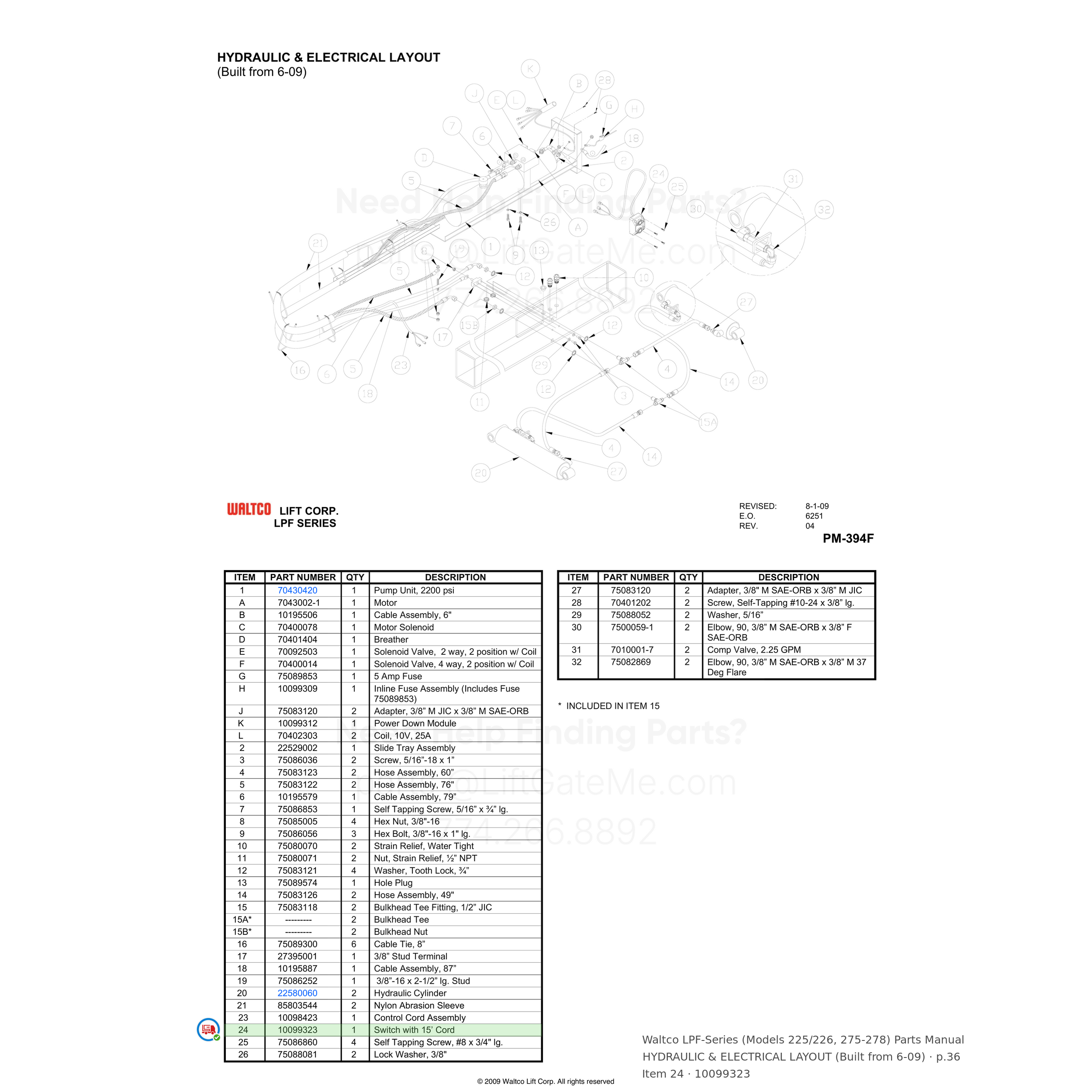 Waltco LPF-Series (Models 225/226, 275-278)