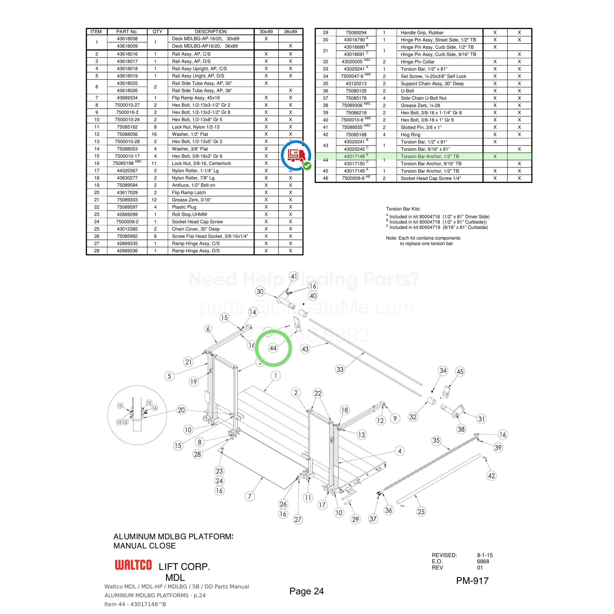 Waltco MDL / MDL-HP / MDLBG / SB / DD