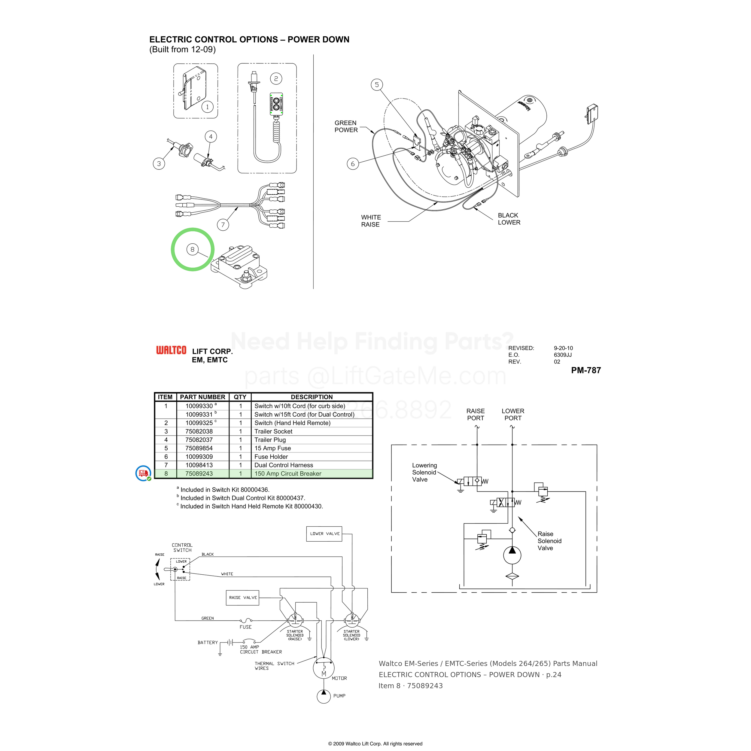 Waltco EM-Series / EMTC-Series (Models 264/265)