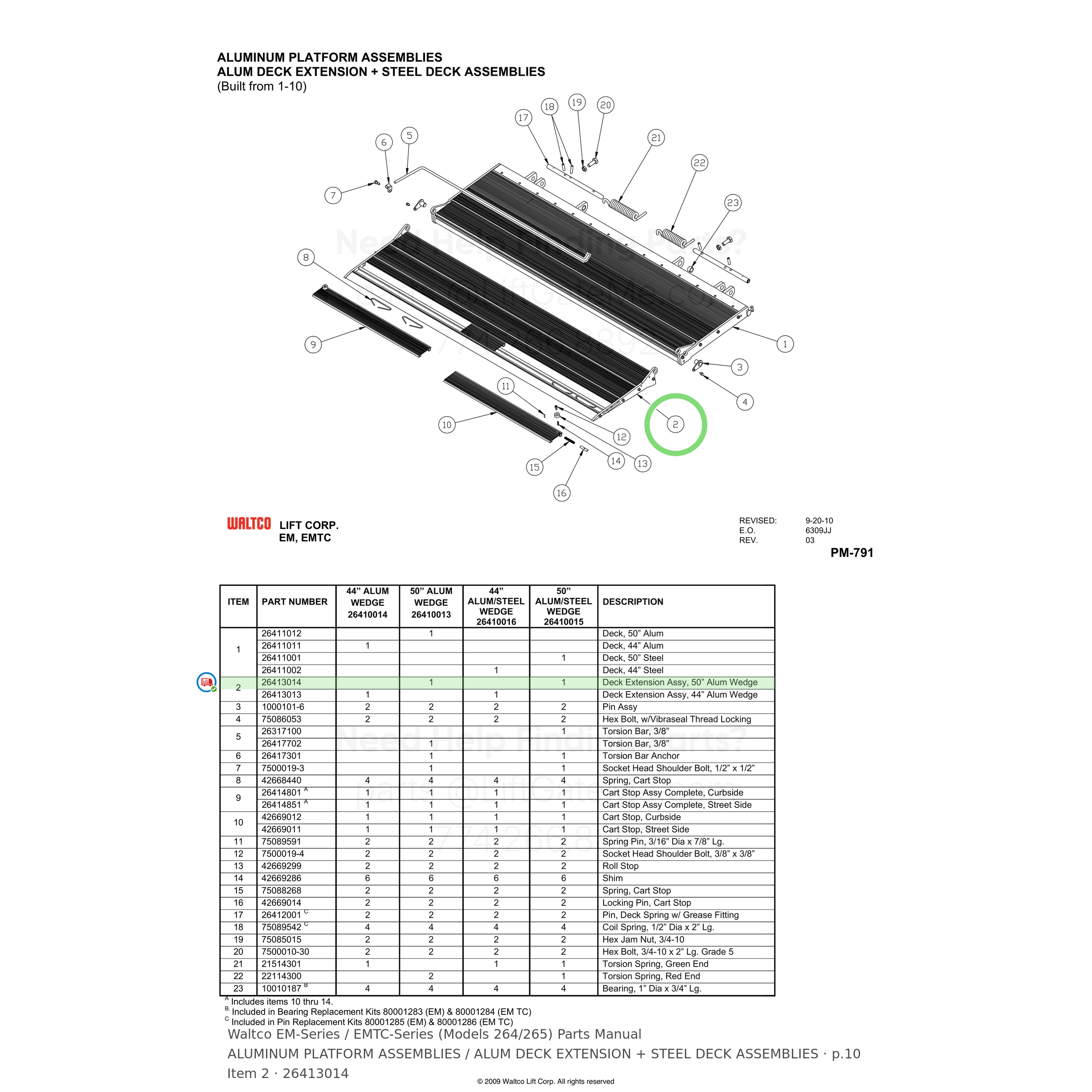 Waltco EM-Series / EMTC-Series (Models 264/265)
