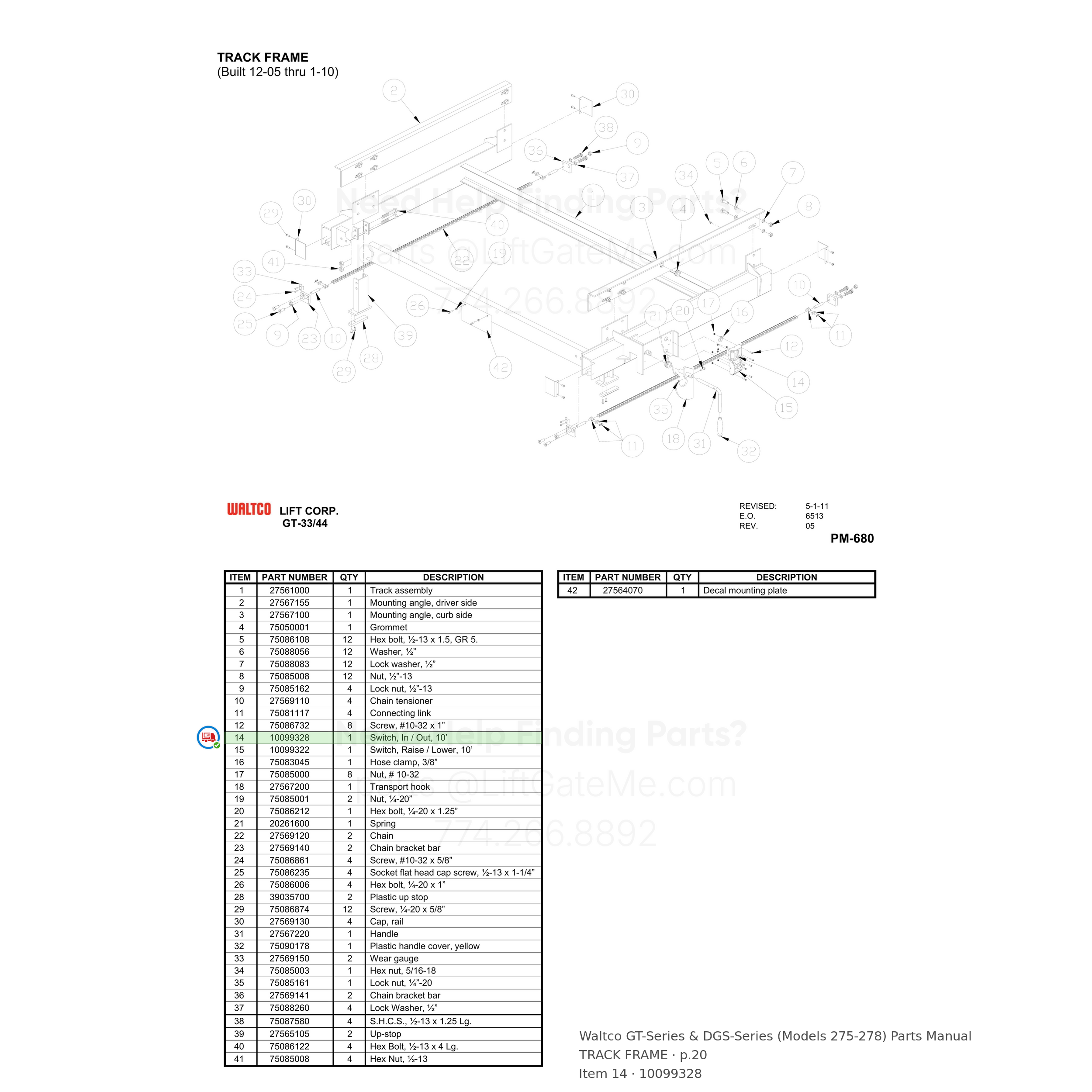 Waltco GT-Series & DGS-Series (Models 275-278)