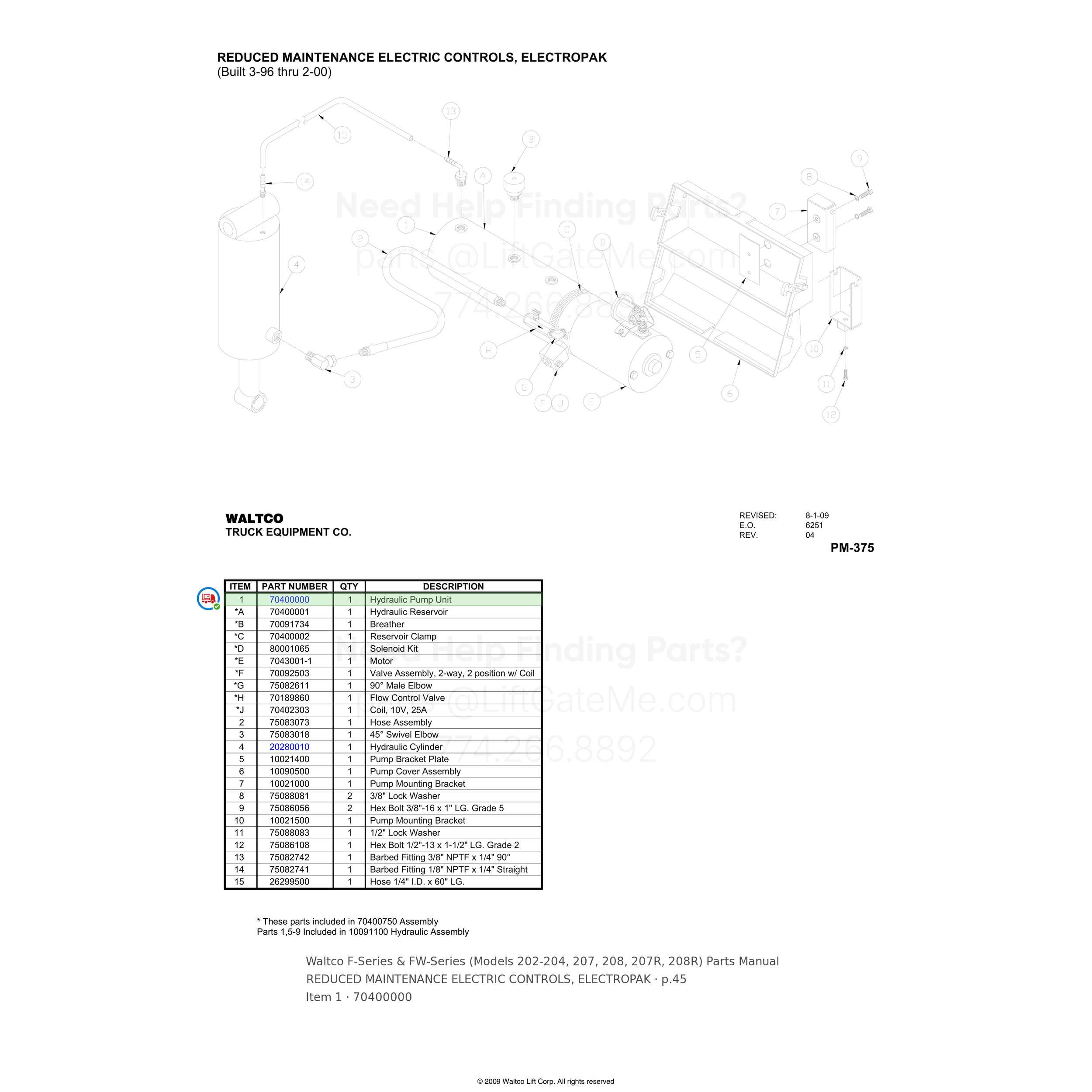 Waltco F-Series & FW-Series (Models 202-204, 207, 208, 207R, 208R)