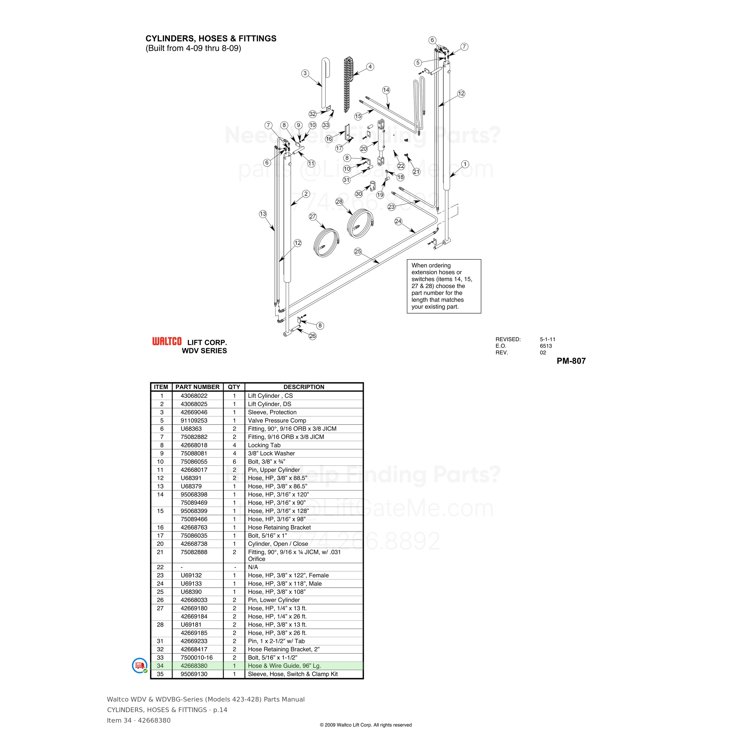 Waltco WDV & WDVBG-Series (Models 423-428)