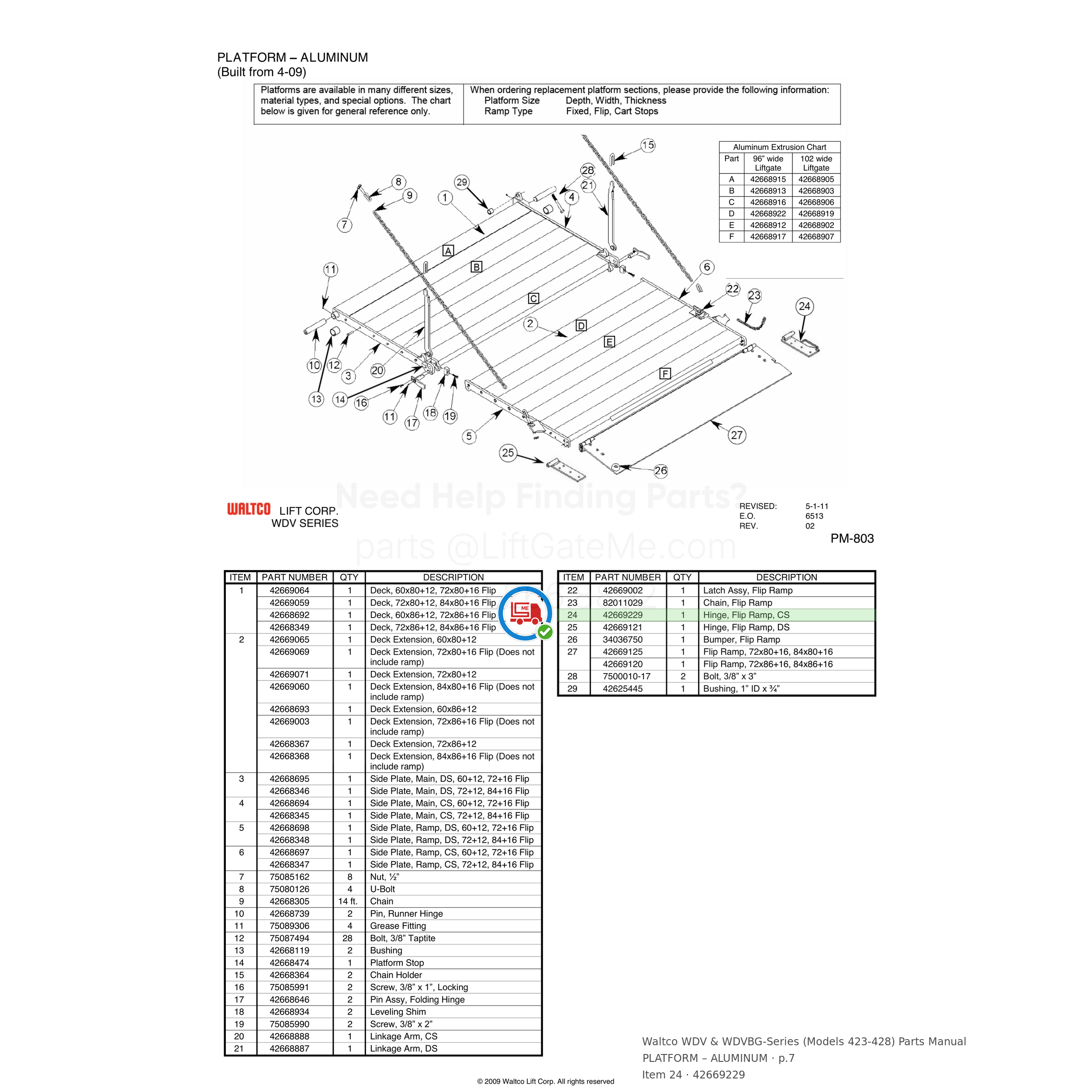 Waltco WDV & WDVBG-Series (Models 423-428)