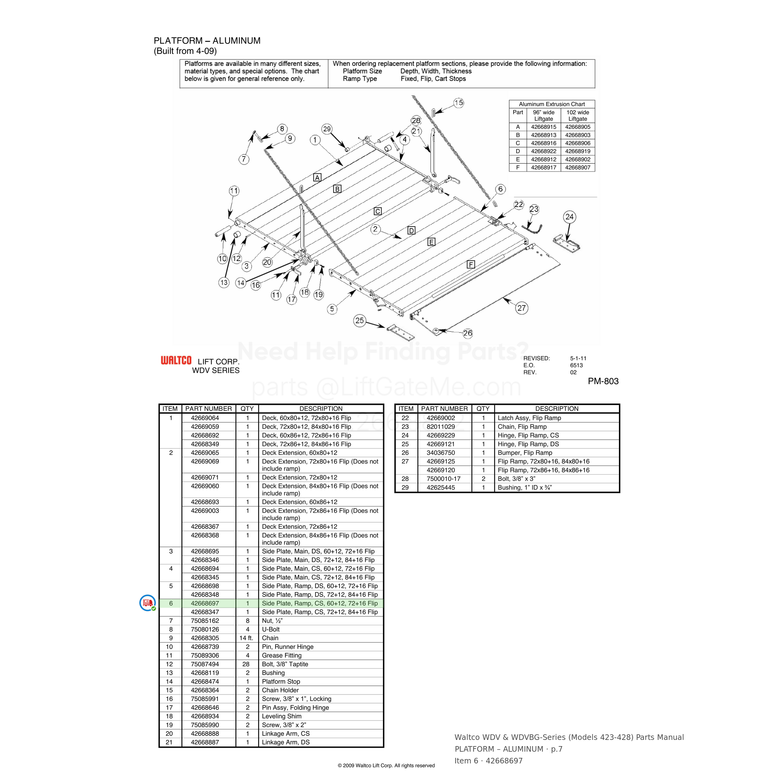 Waltco WDV & WDVBG-Series (Models 423-428)
