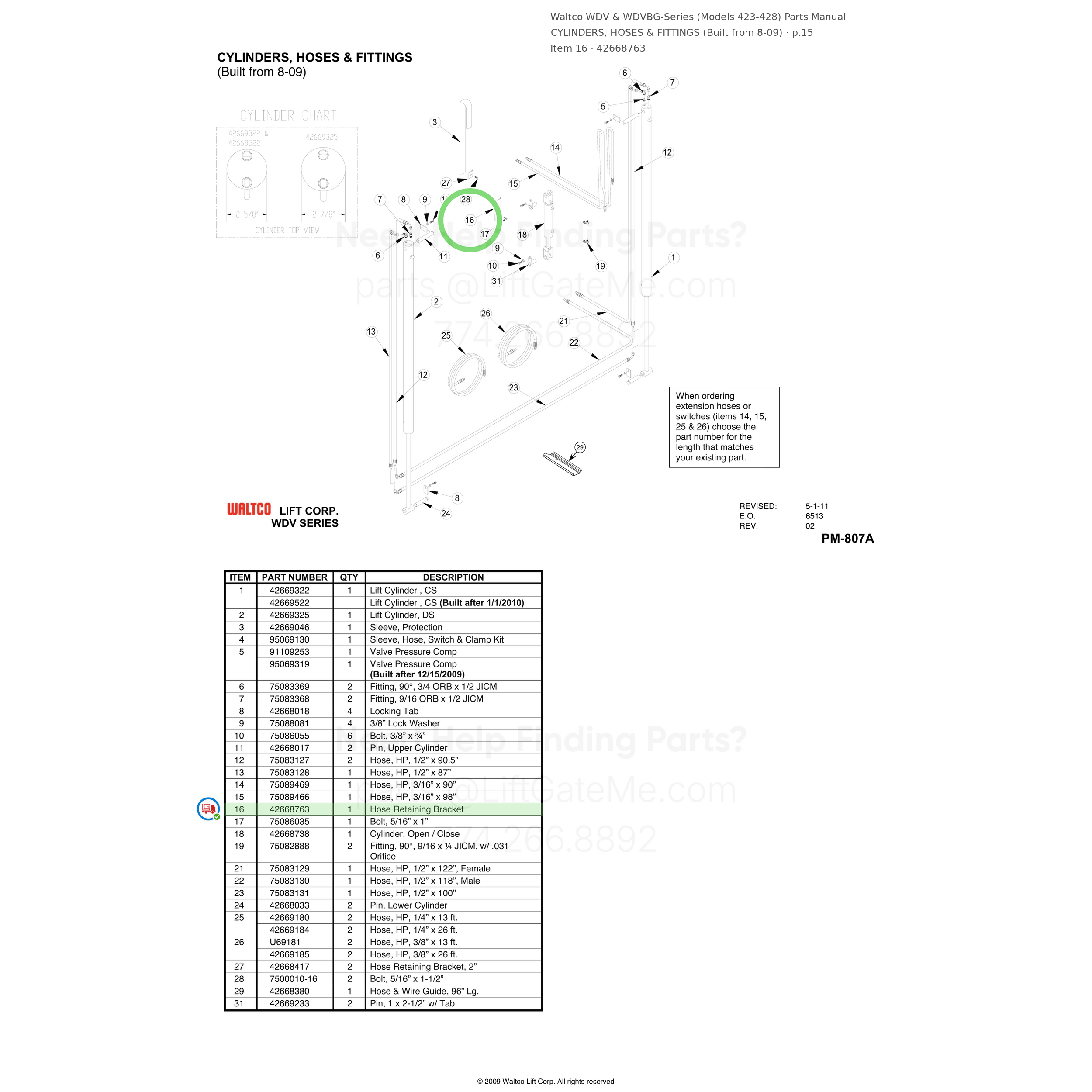 Waltco WDV & WDVBG-Series (Models 423-428)