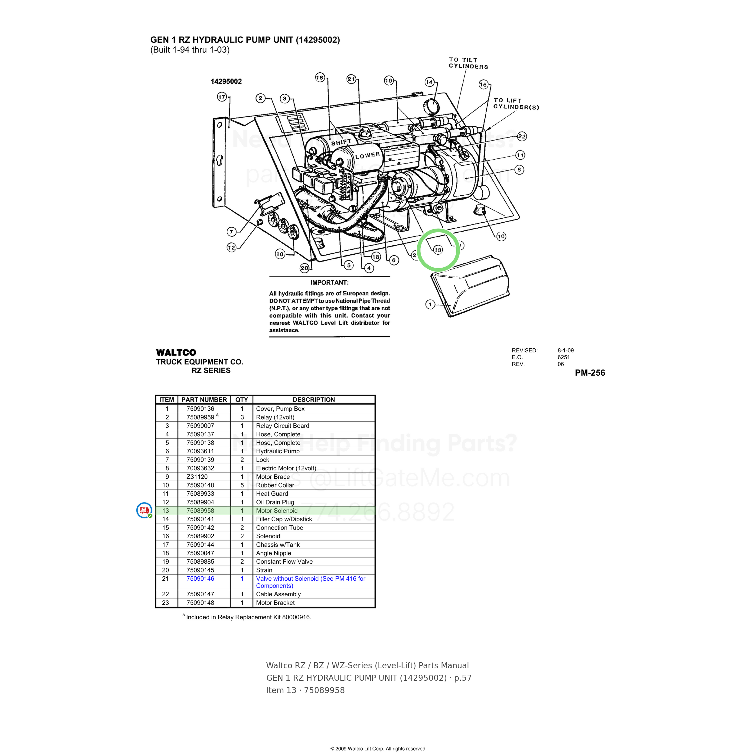 Waltco RZ / BZ / WZ-Series (Level-Lift)