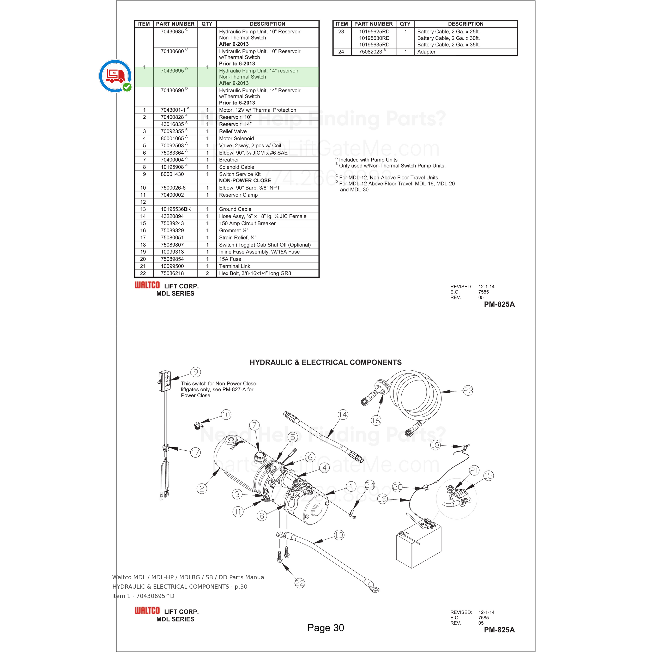 Waltco MDL / MDL-HP / MDLBG / SB / DD