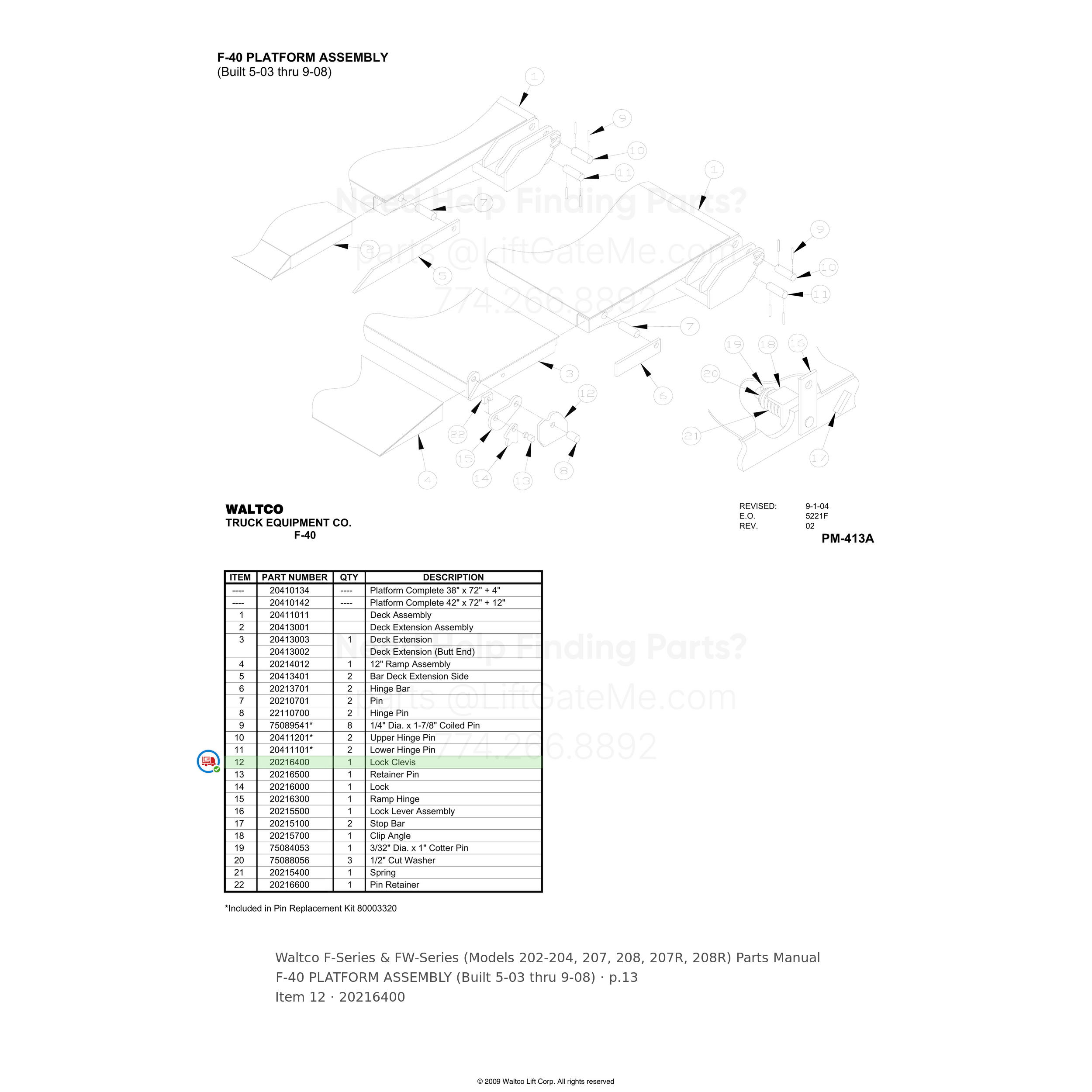 Waltco F-Series & FW-Series (Models 202-204, 207, 208, 207R, 208R)