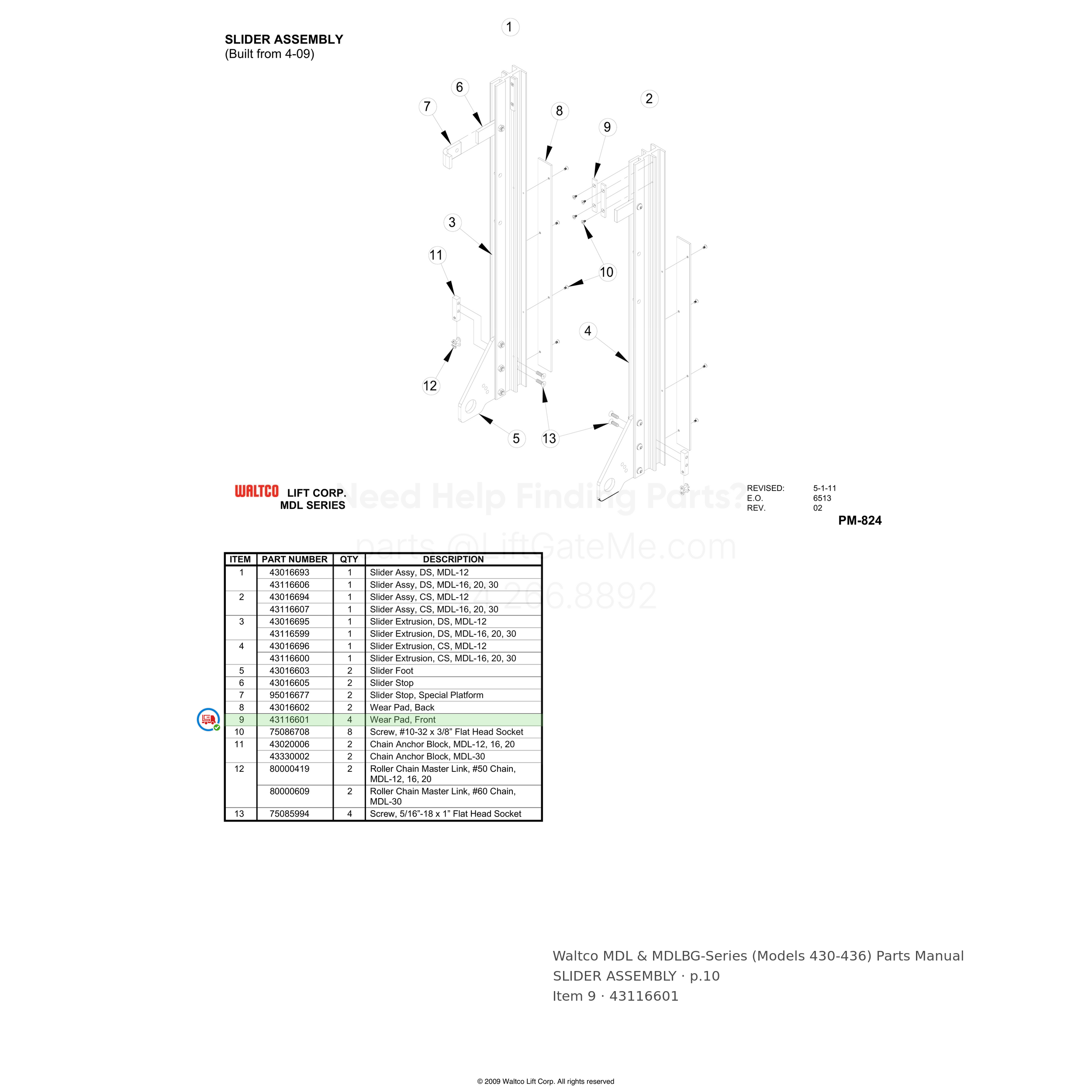 Waltco MDL & MDLBG-Series (Models 430-436)
