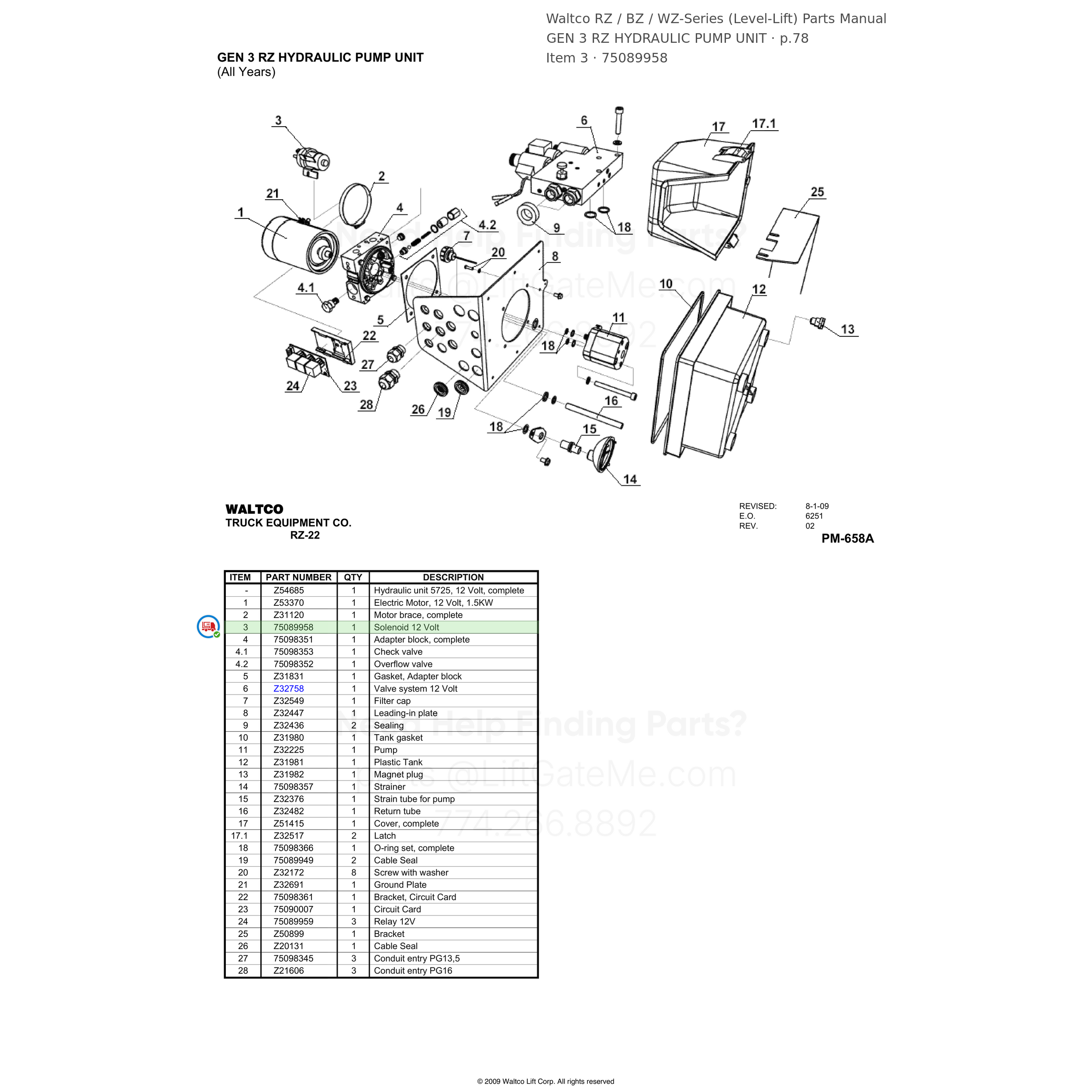 Waltco RZ / BZ / WZ-Series (Level-Lift)