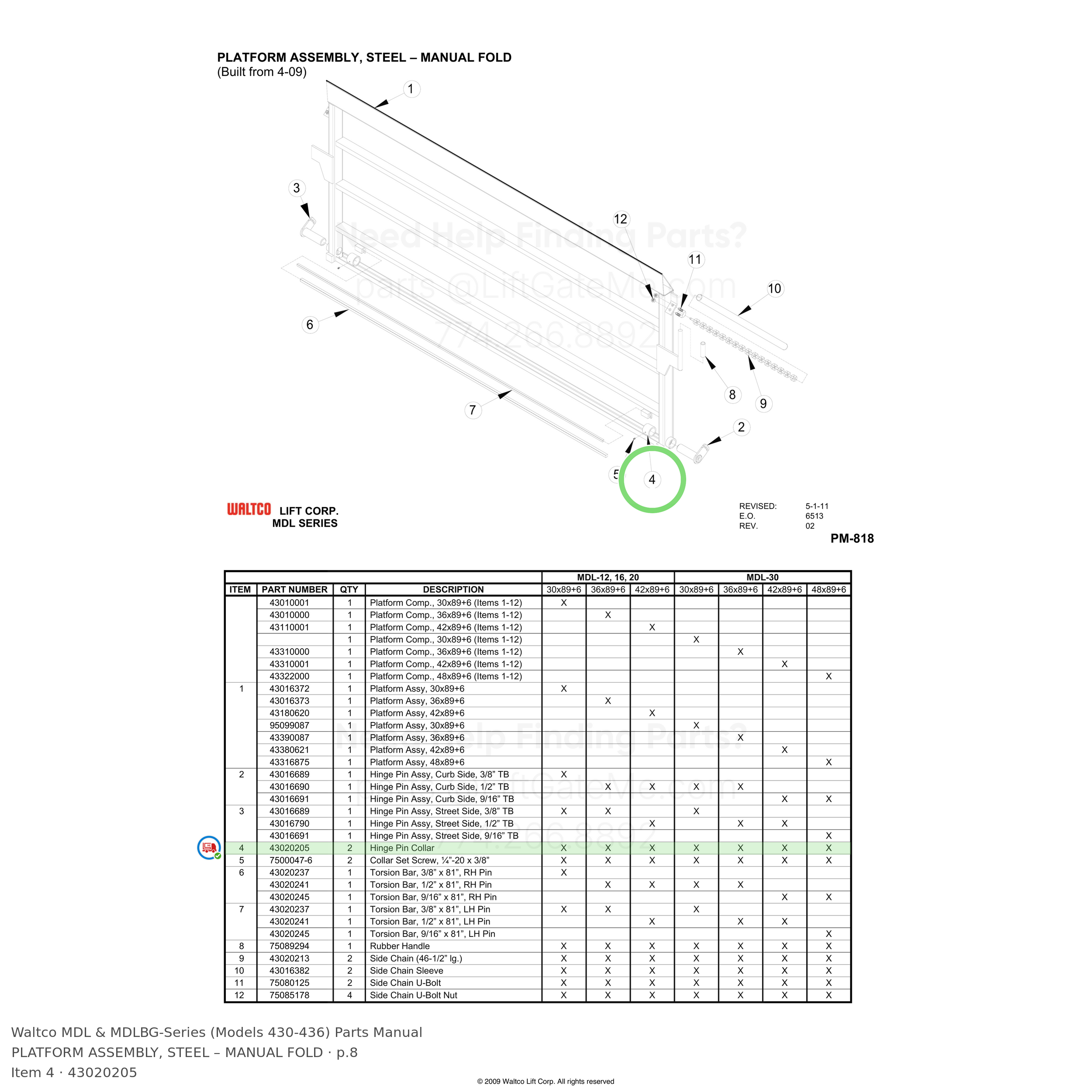 Waltco MDL & MDLBG-Series (Models 430-436)