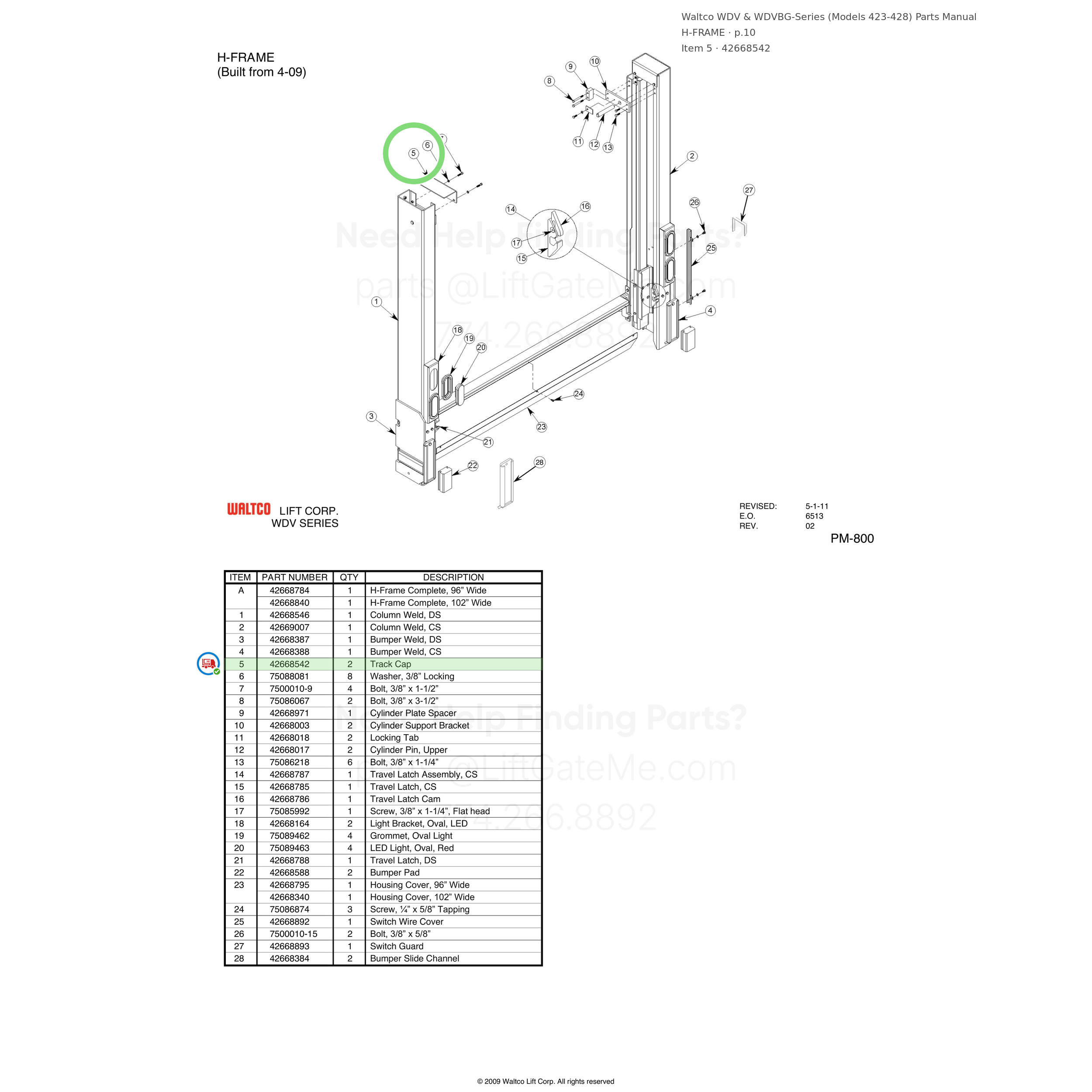 Waltco WDV & WDVBG-Series (Models 423-428)