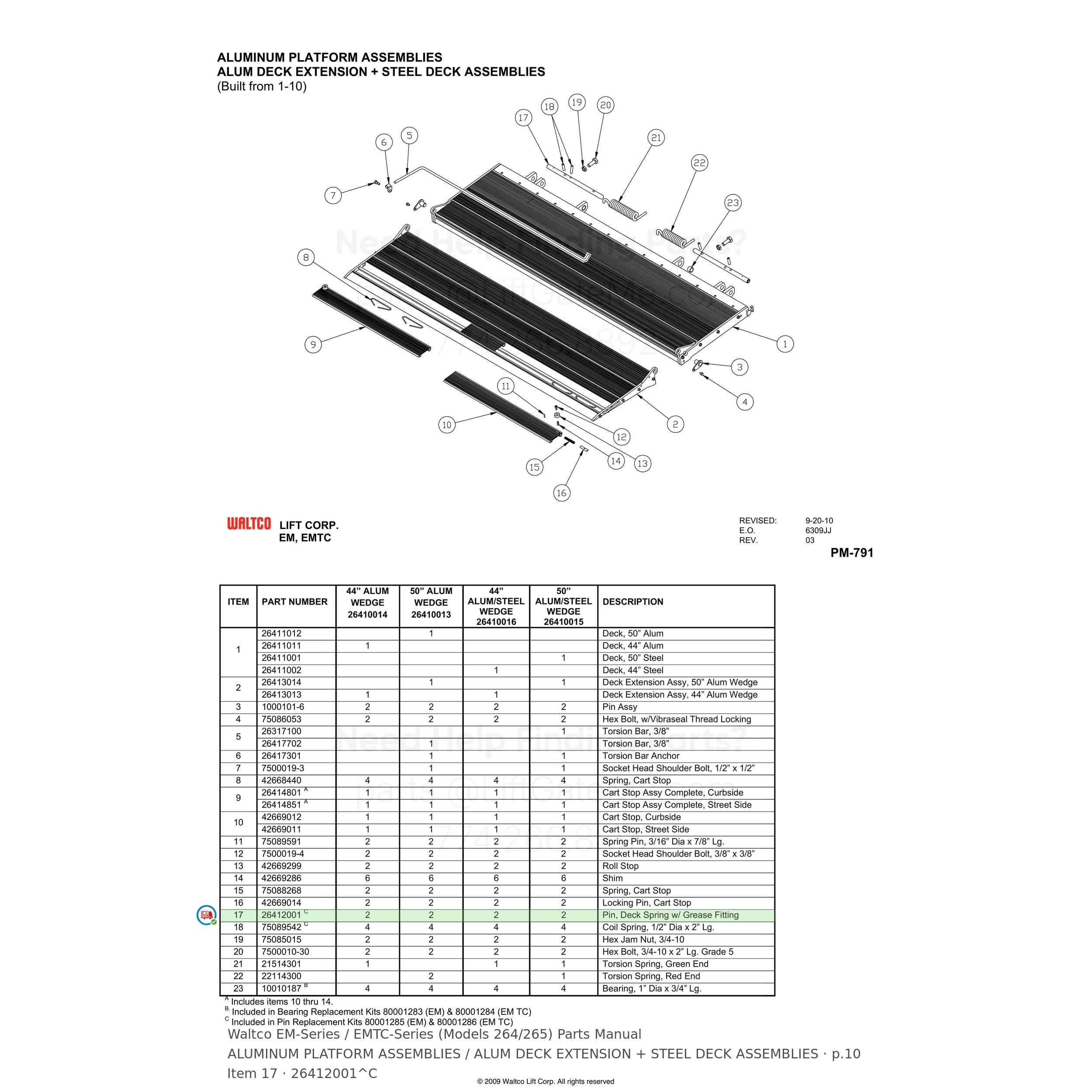 Waltco EM-Series / EMTC-Series (Models 264/265)