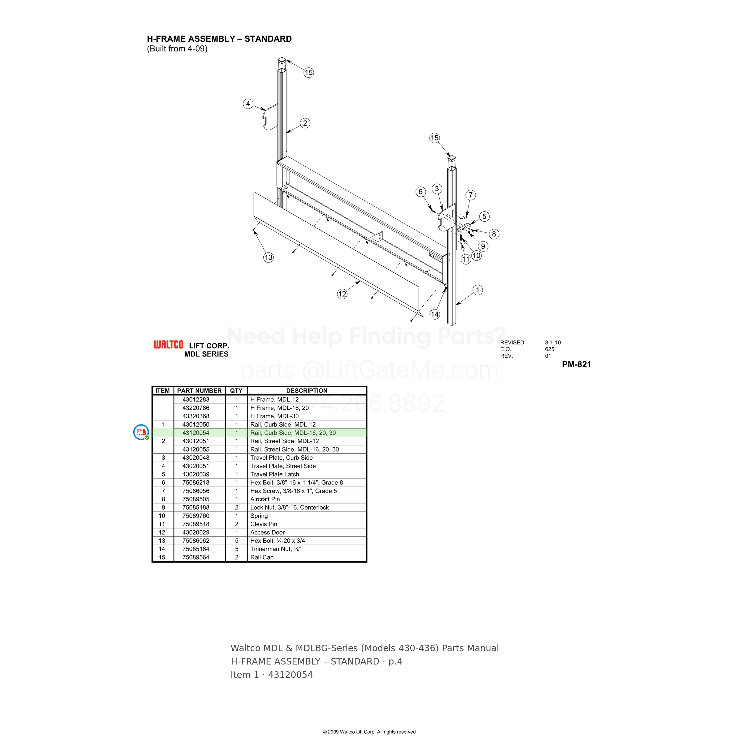 Waltco MDL & MDLBG-Series (Models 430-436)