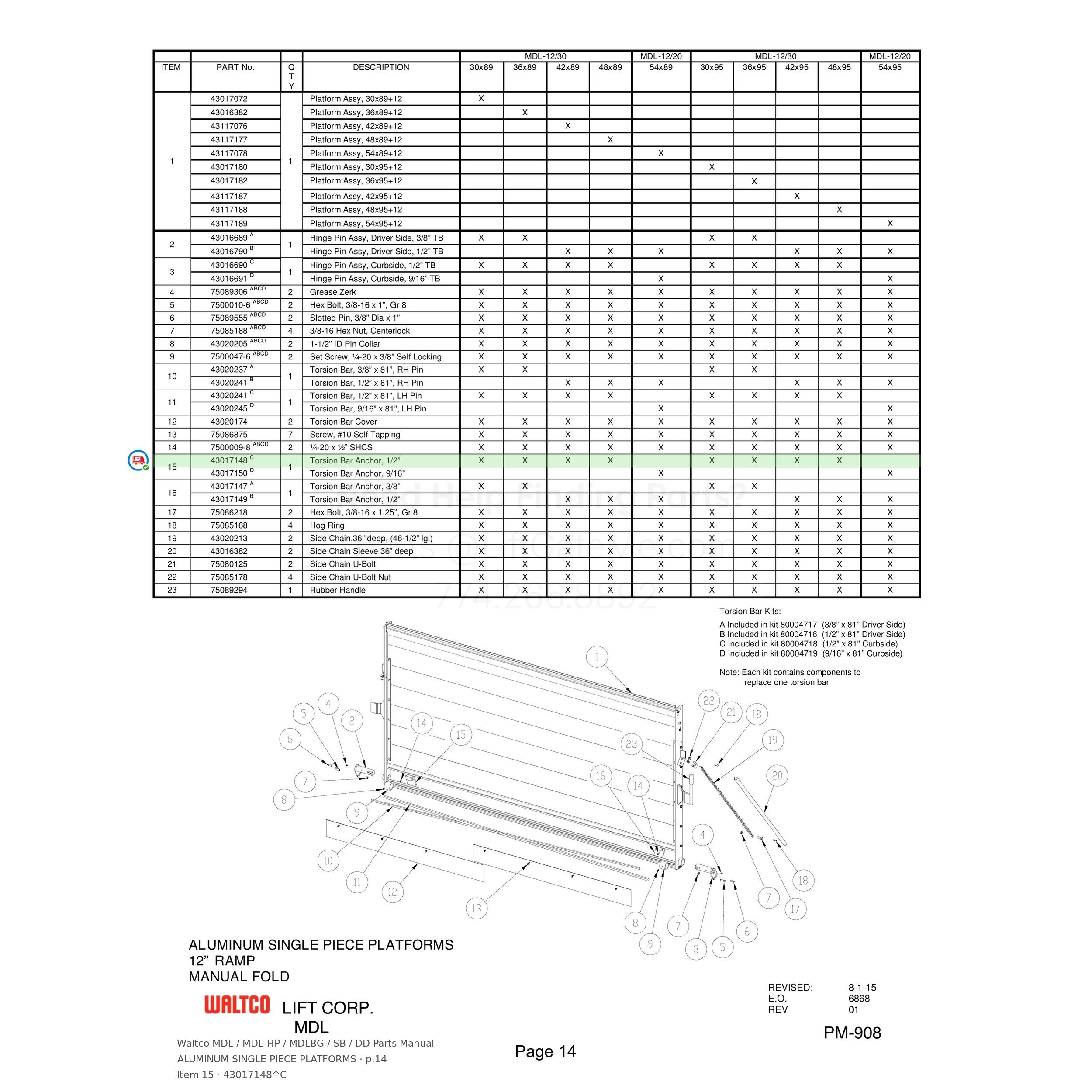 Waltco MDL / MDL-HP / MDLBG / SB / DD