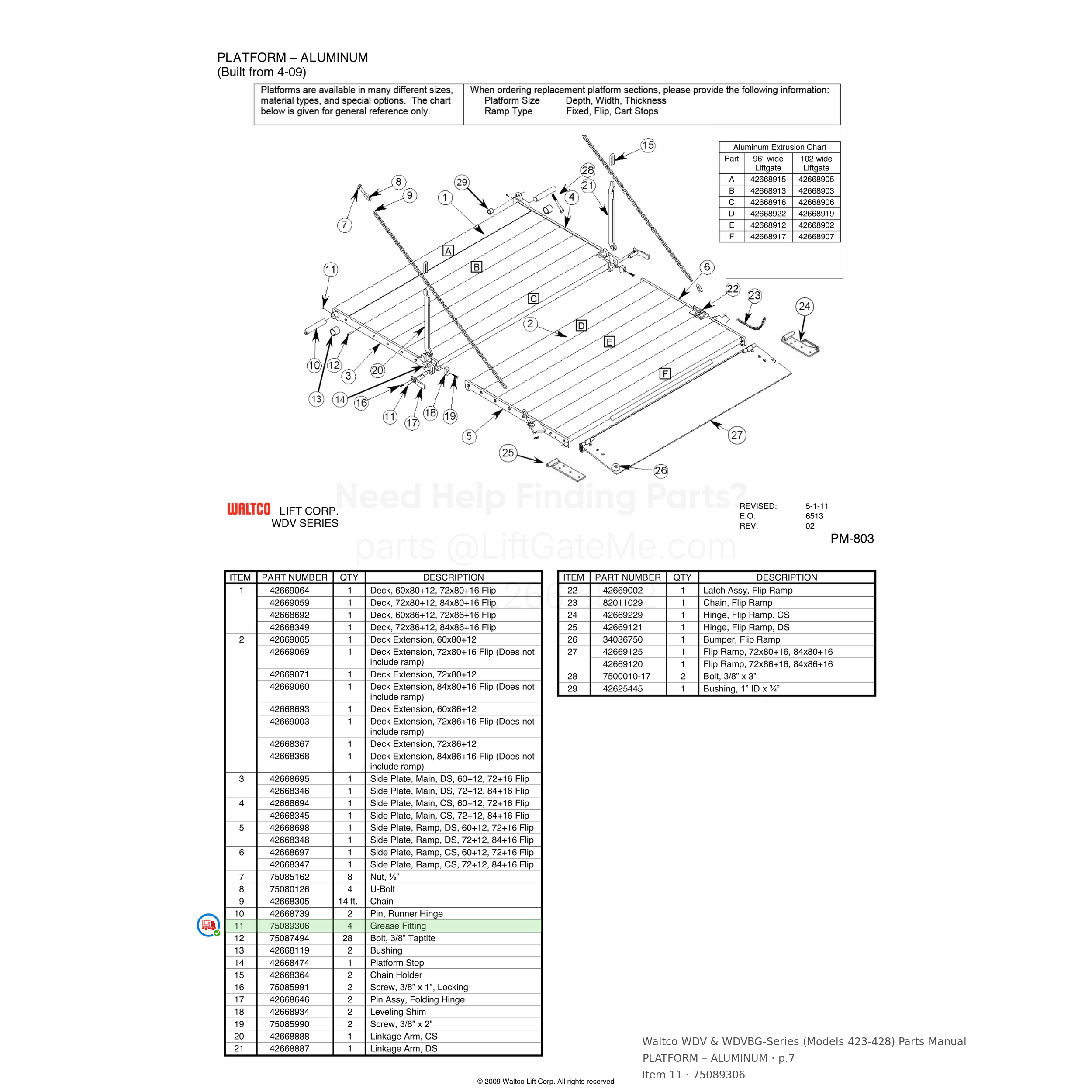 Waltco WDV & WDVBG-Series (Models 423-428)