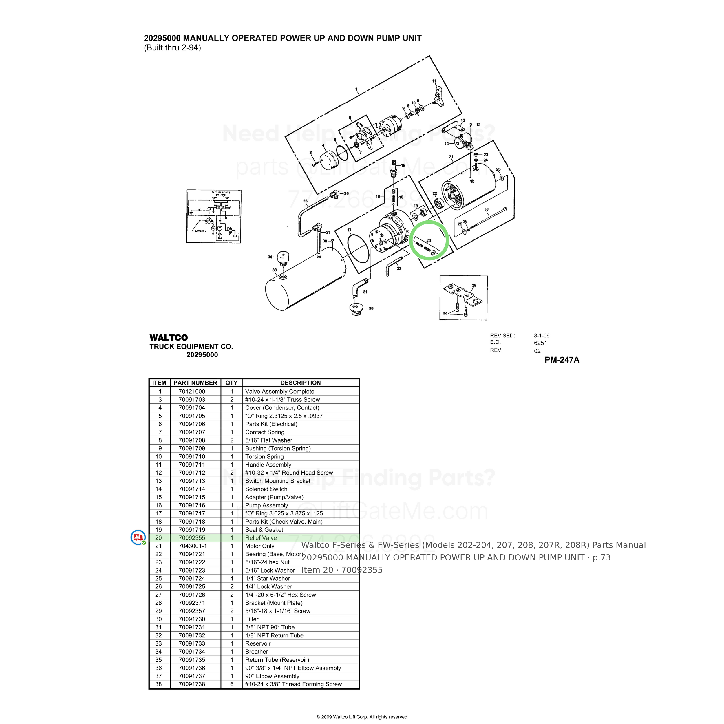 Waltco F-Series & FW-Series (Models 202-204, 207, 208, 207R, 208R)