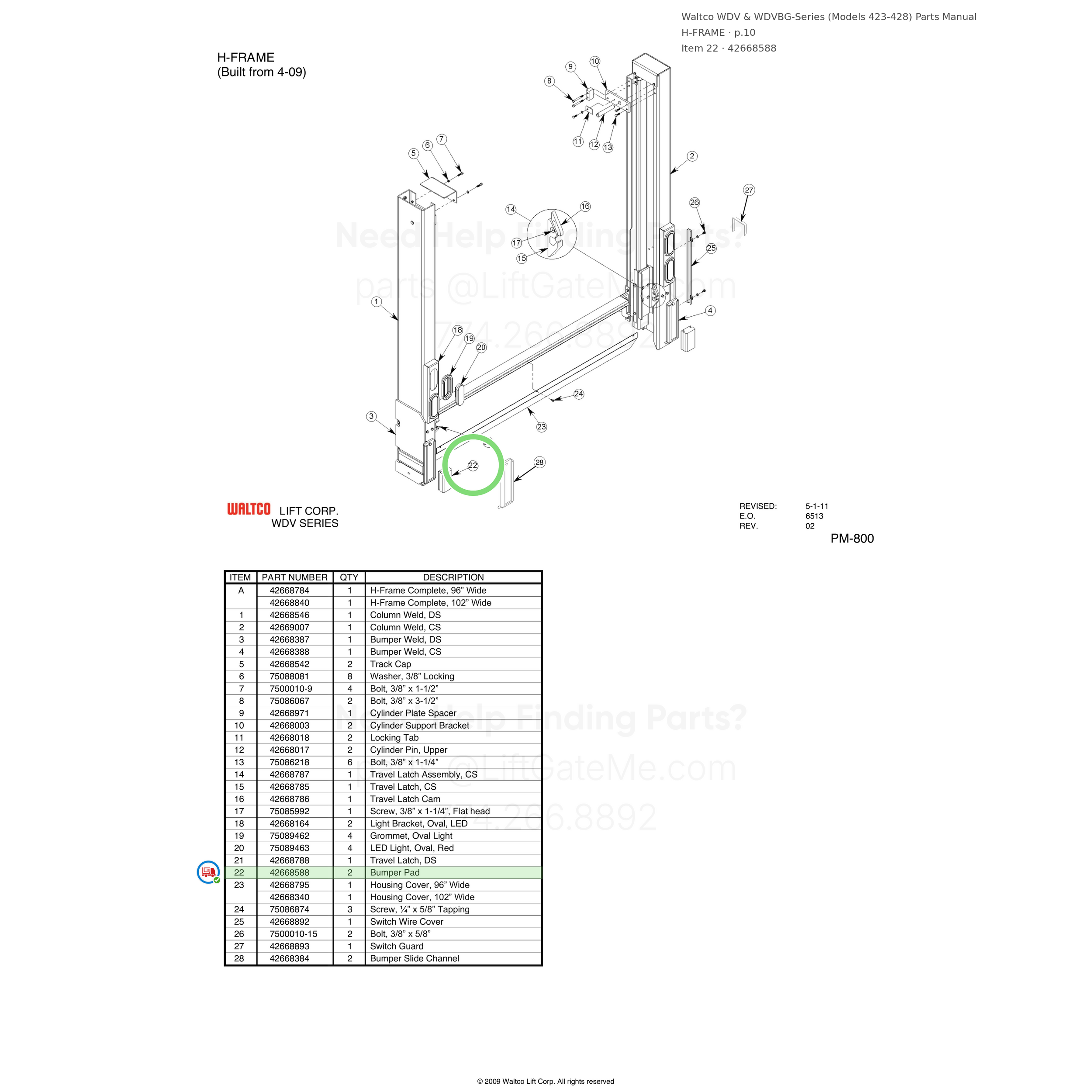 Waltco WDV & WDVBG-Series (Models 423-428)