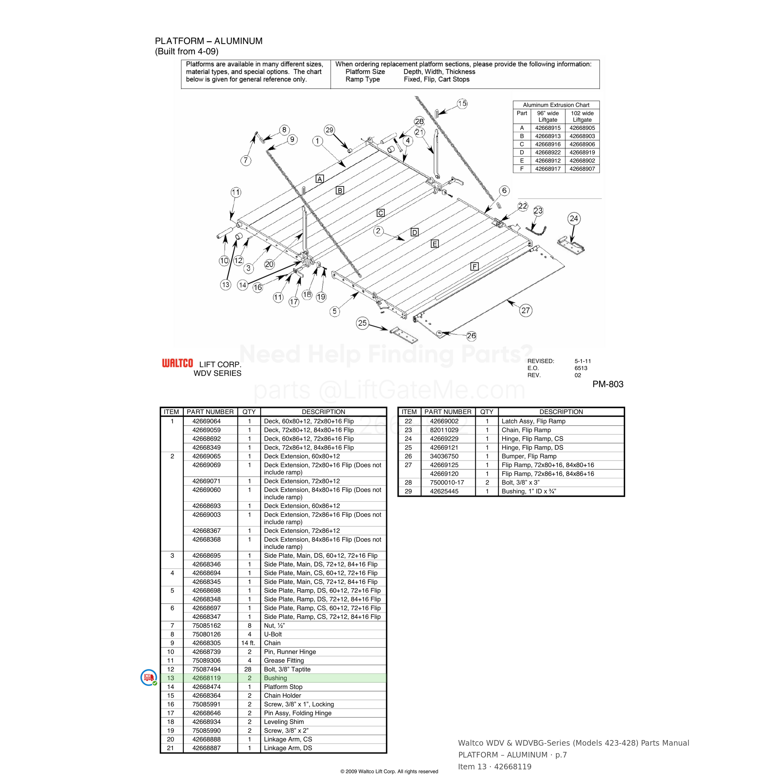 Waltco WDV & WDVBG-Series (Models 423-428)