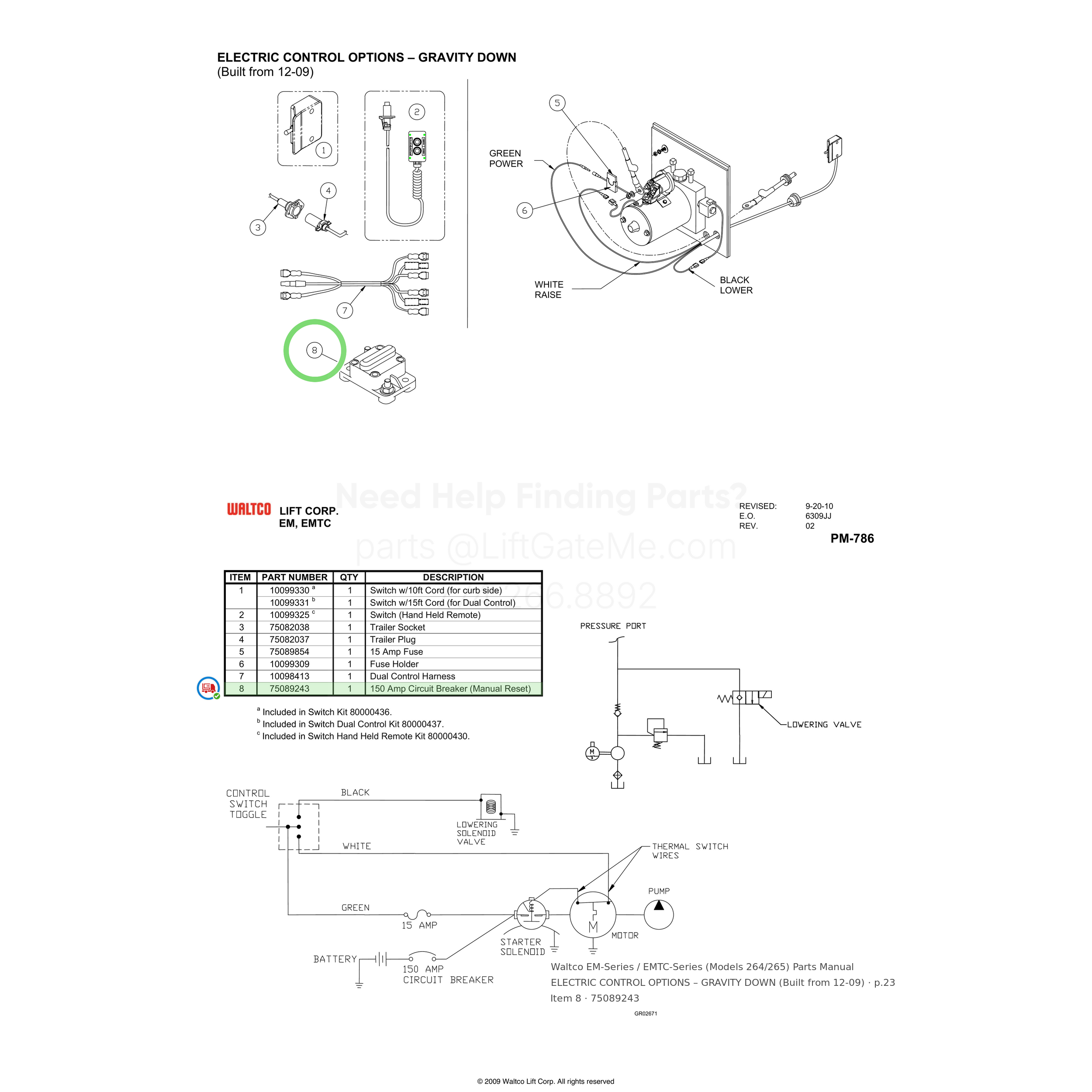 Waltco EM-Series / EMTC-Series (Models 264/265)