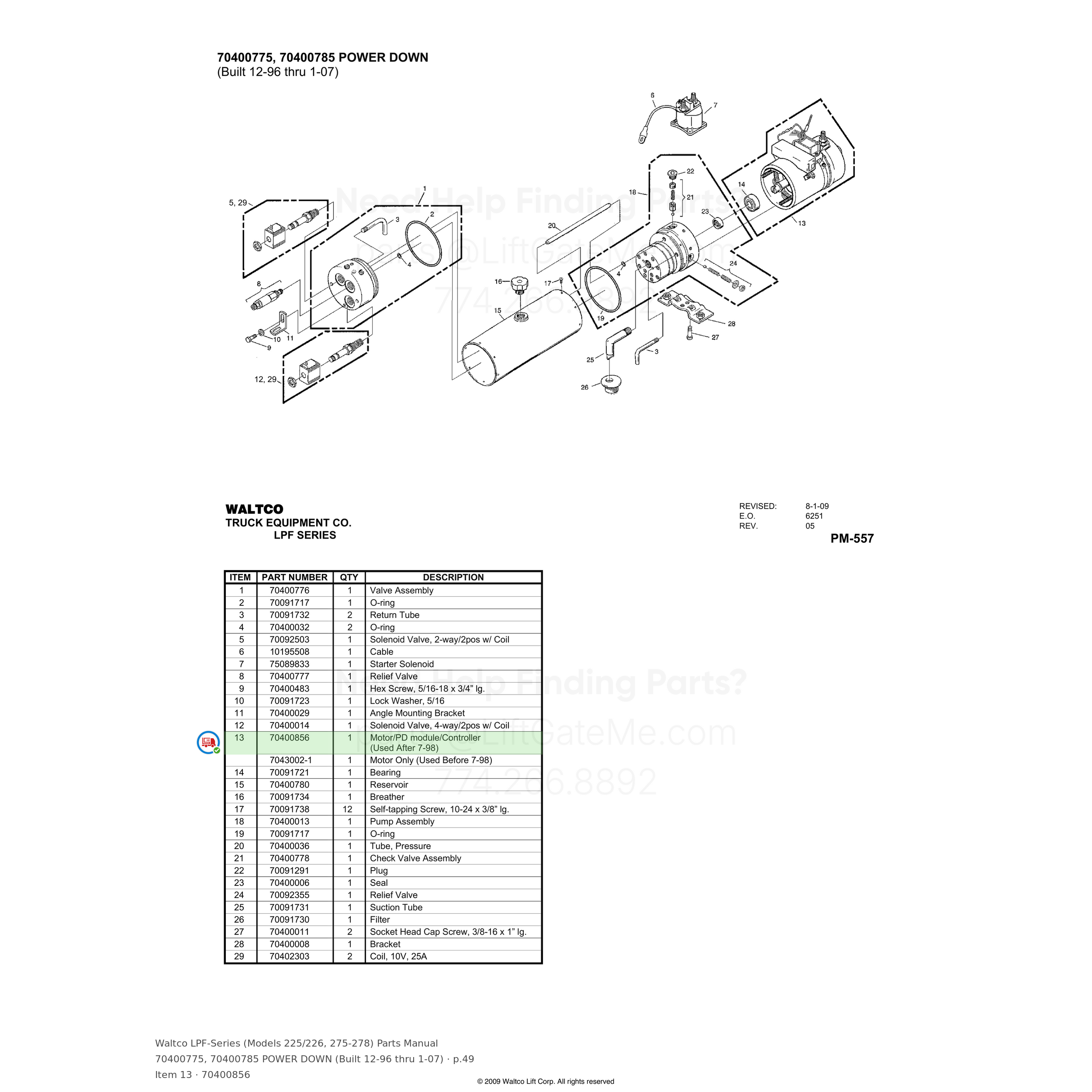 Waltco LPF-Series (Models 225/226, 275-278)