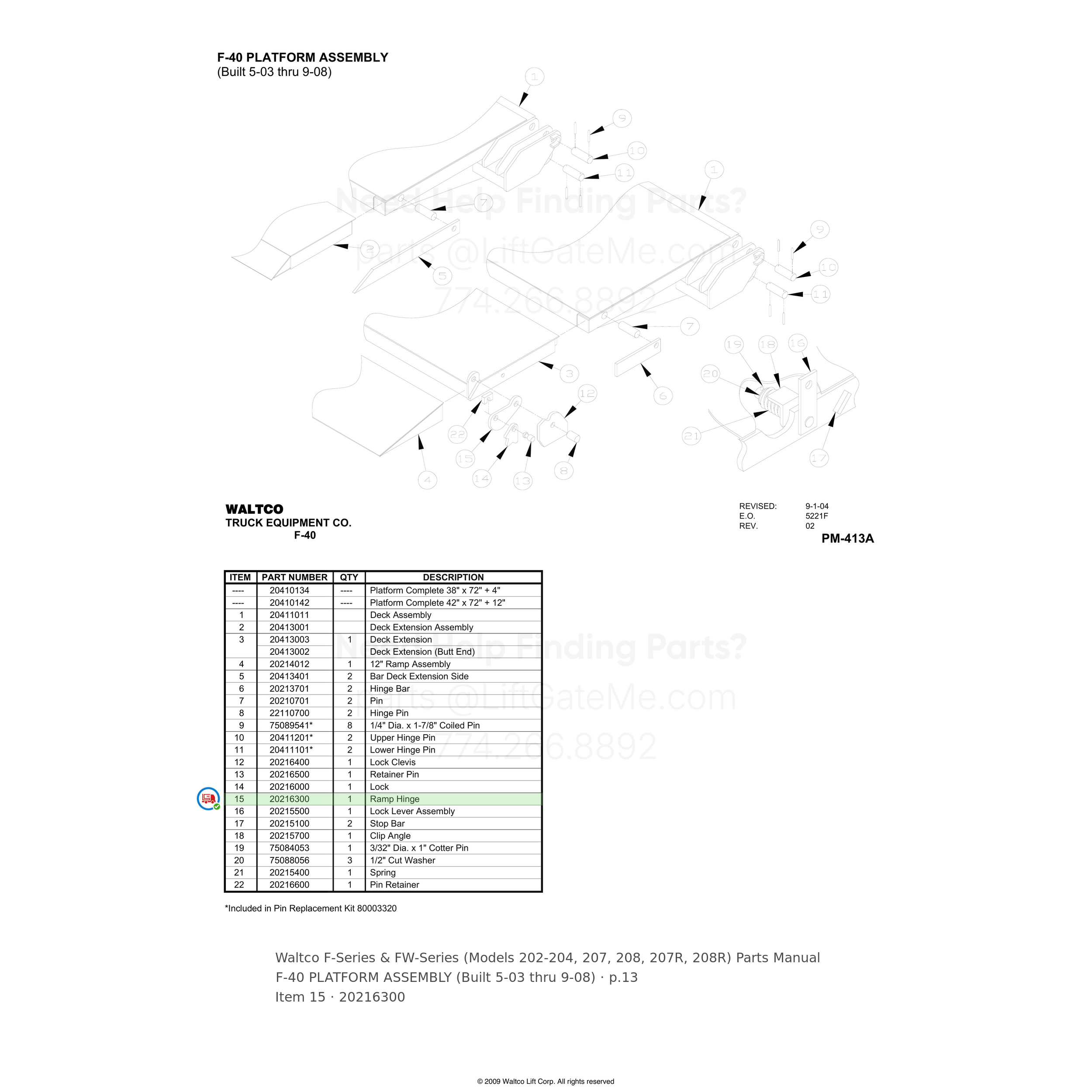 Waltco F-Series & FW-Series (Models 202-204, 207, 208, 207R, 208R)