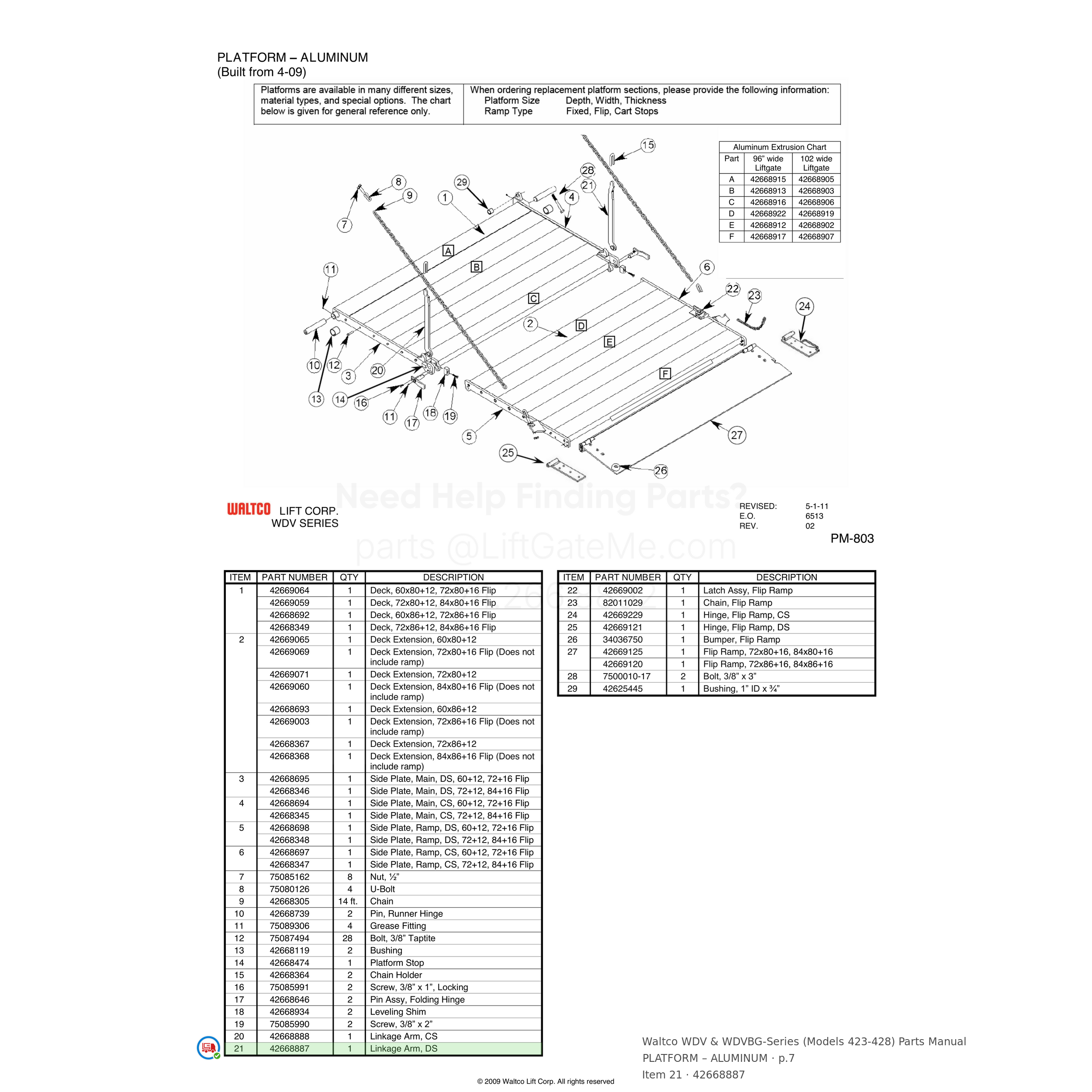 Waltco WDV & WDVBG-Series (Models 423-428)