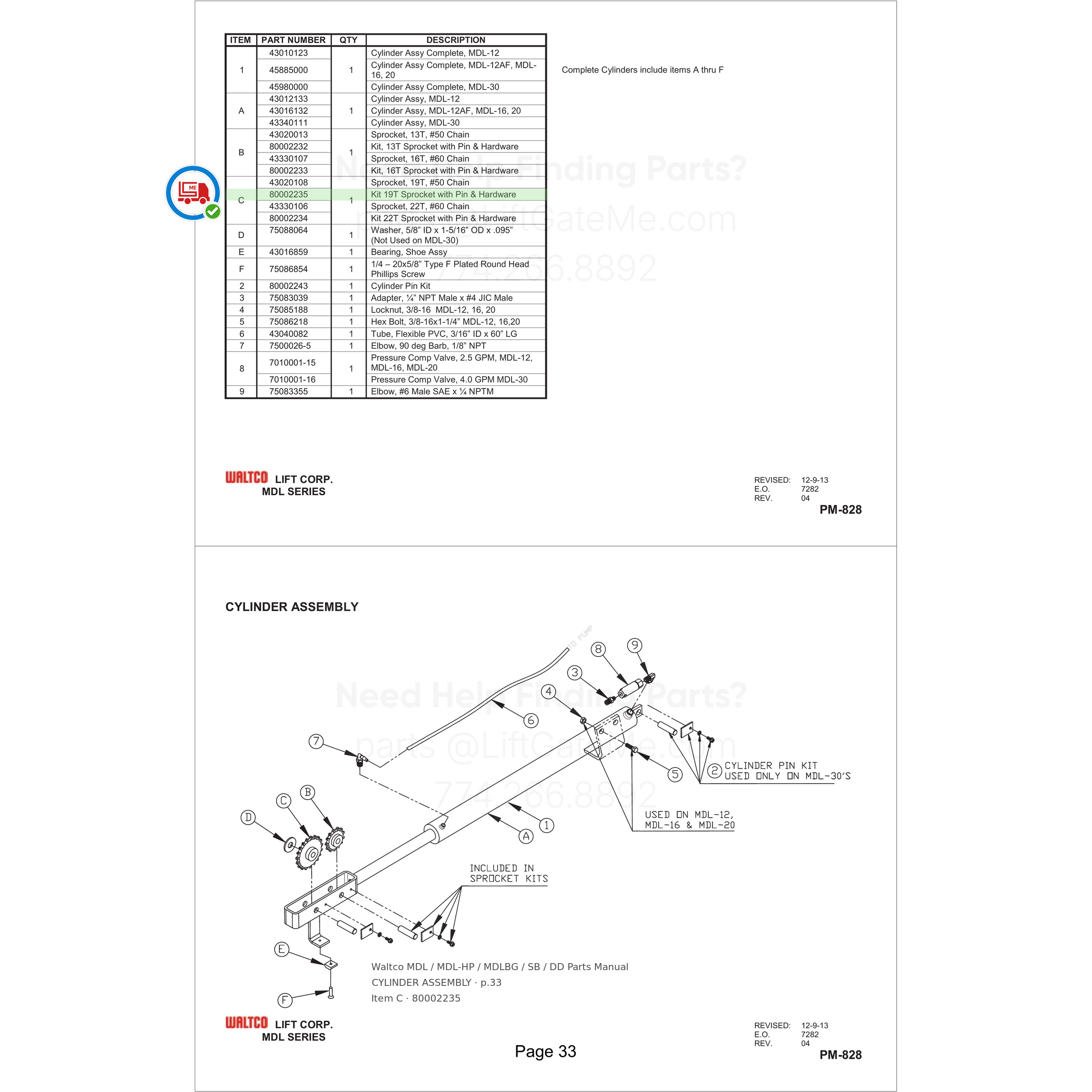 Waltco MDL / MDL-HP / MDLBG / SB / DD