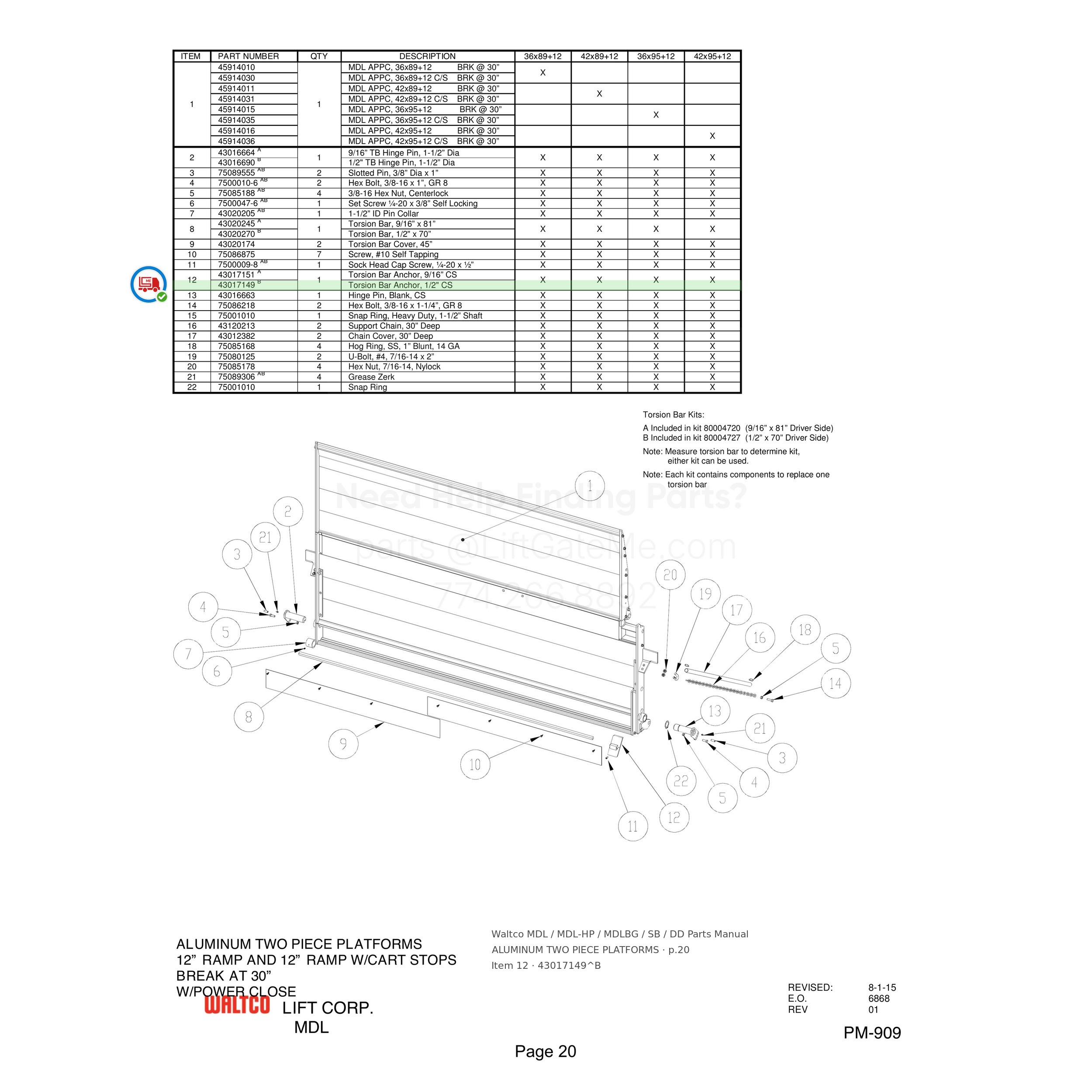 Waltco MDL / MDL-HP / MDLBG / SB / DD