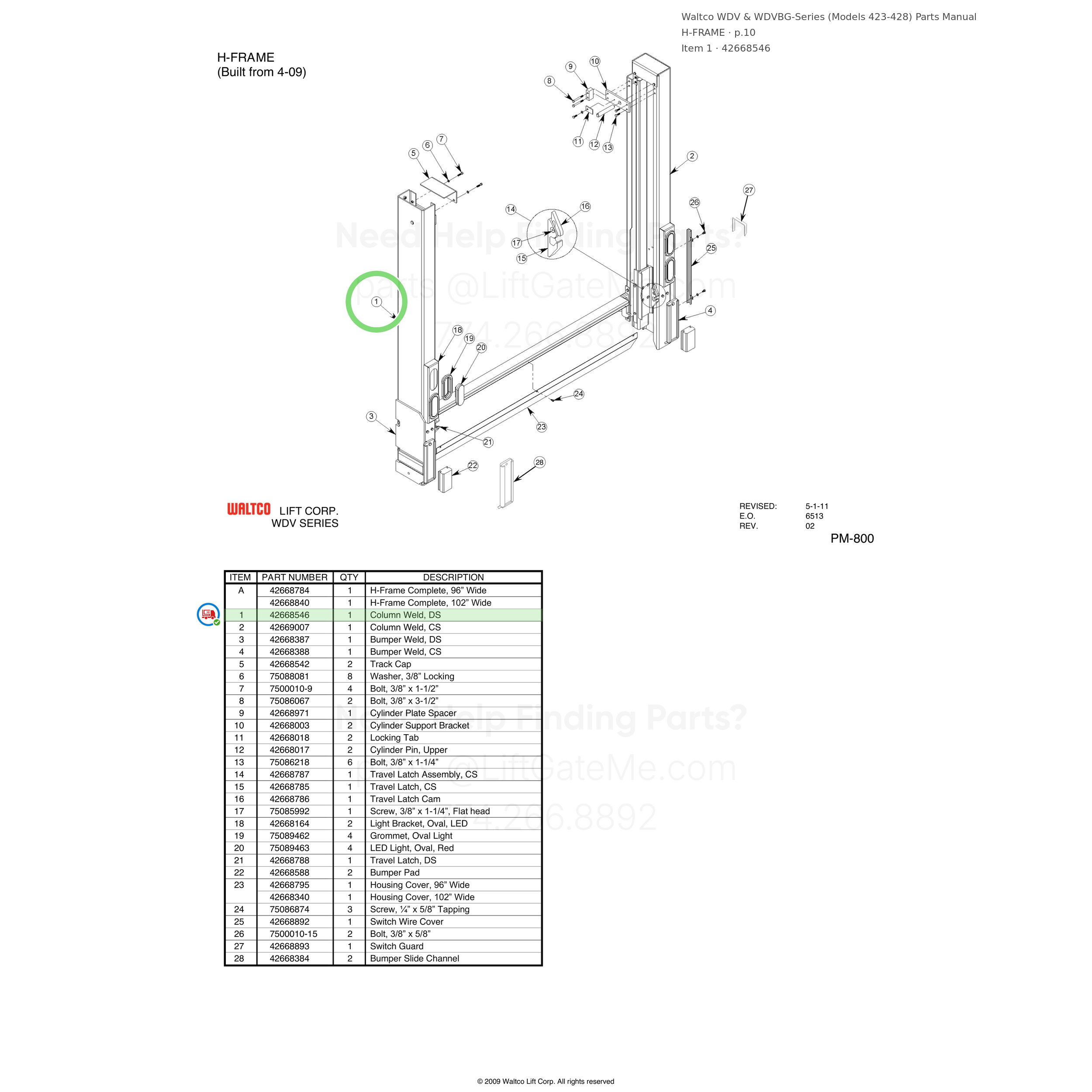 Waltco WDV & WDVBG-Series (Models 423-428)