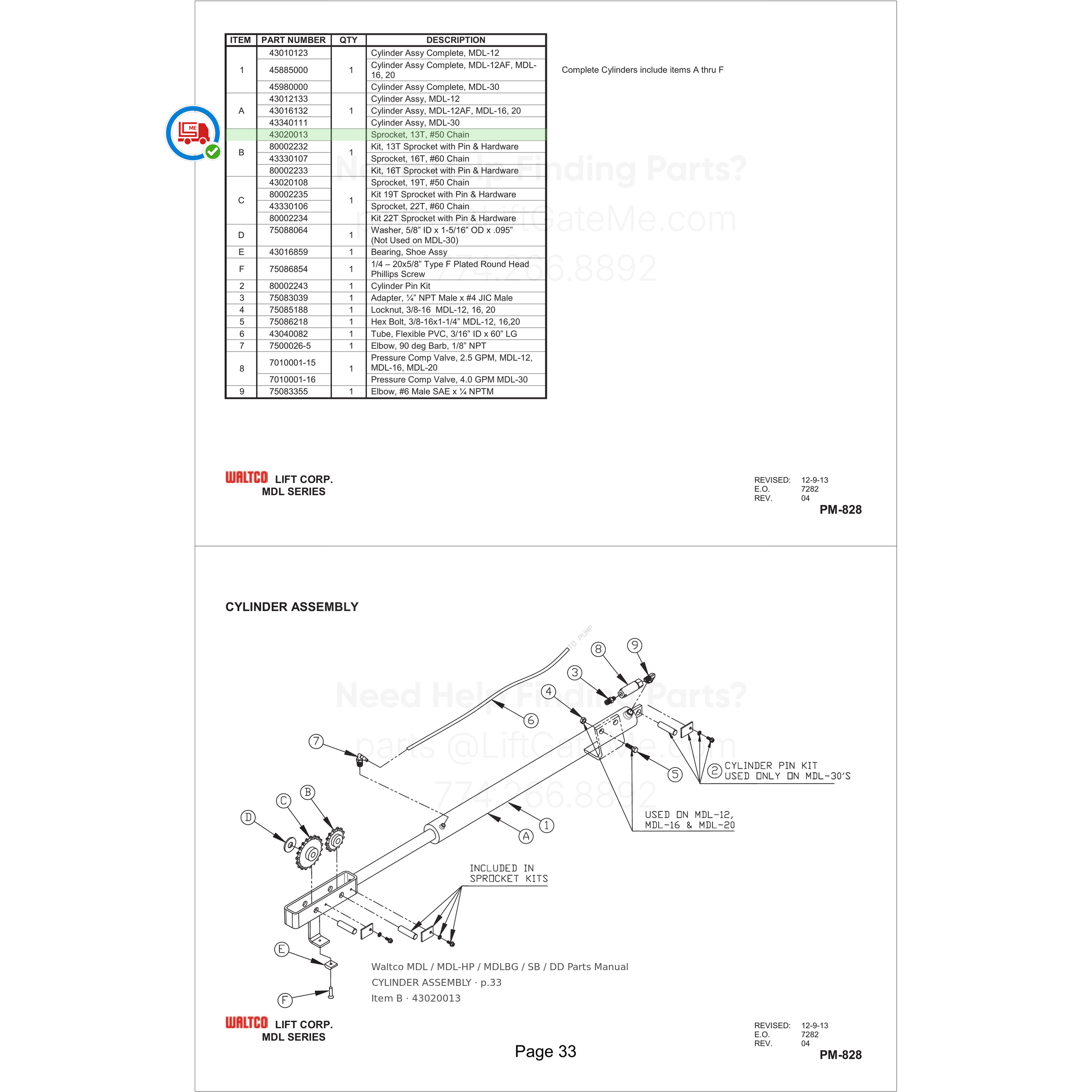 Waltco MDL / MDL-HP / MDLBG / SB / DD