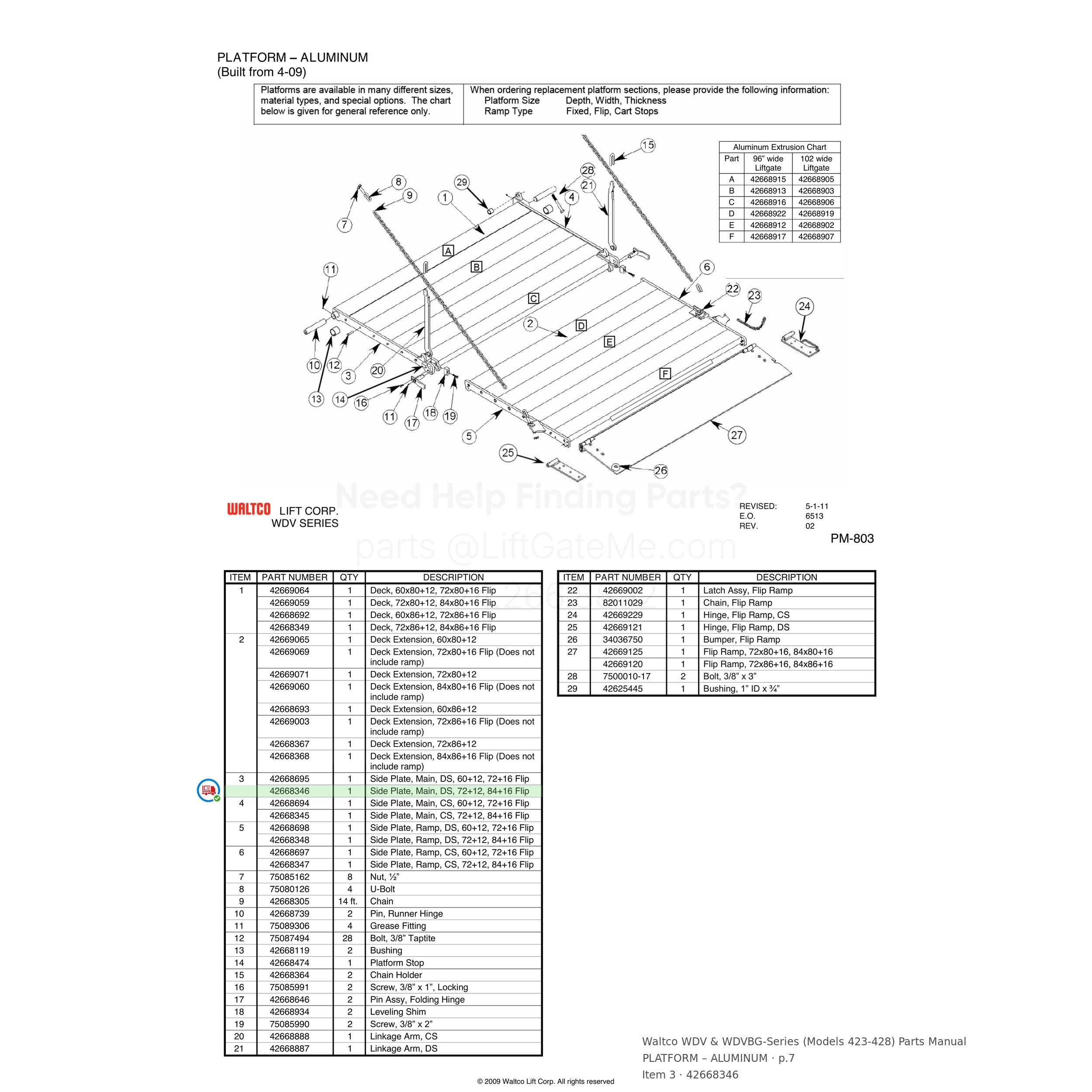 Waltco WDV & WDVBG-Series (Models 423-428)