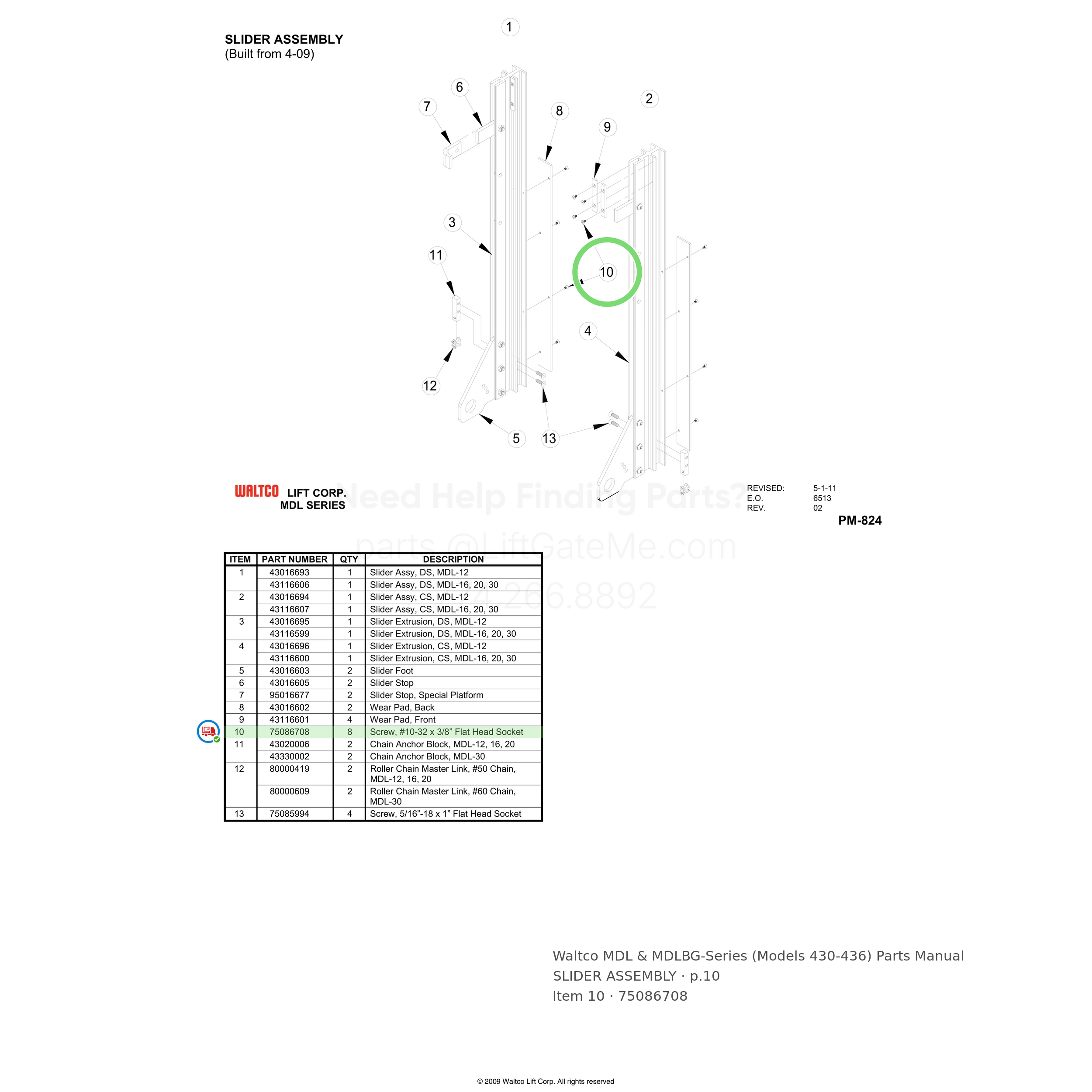 Waltco MDL & MDLBG-Series (Models 430-436)