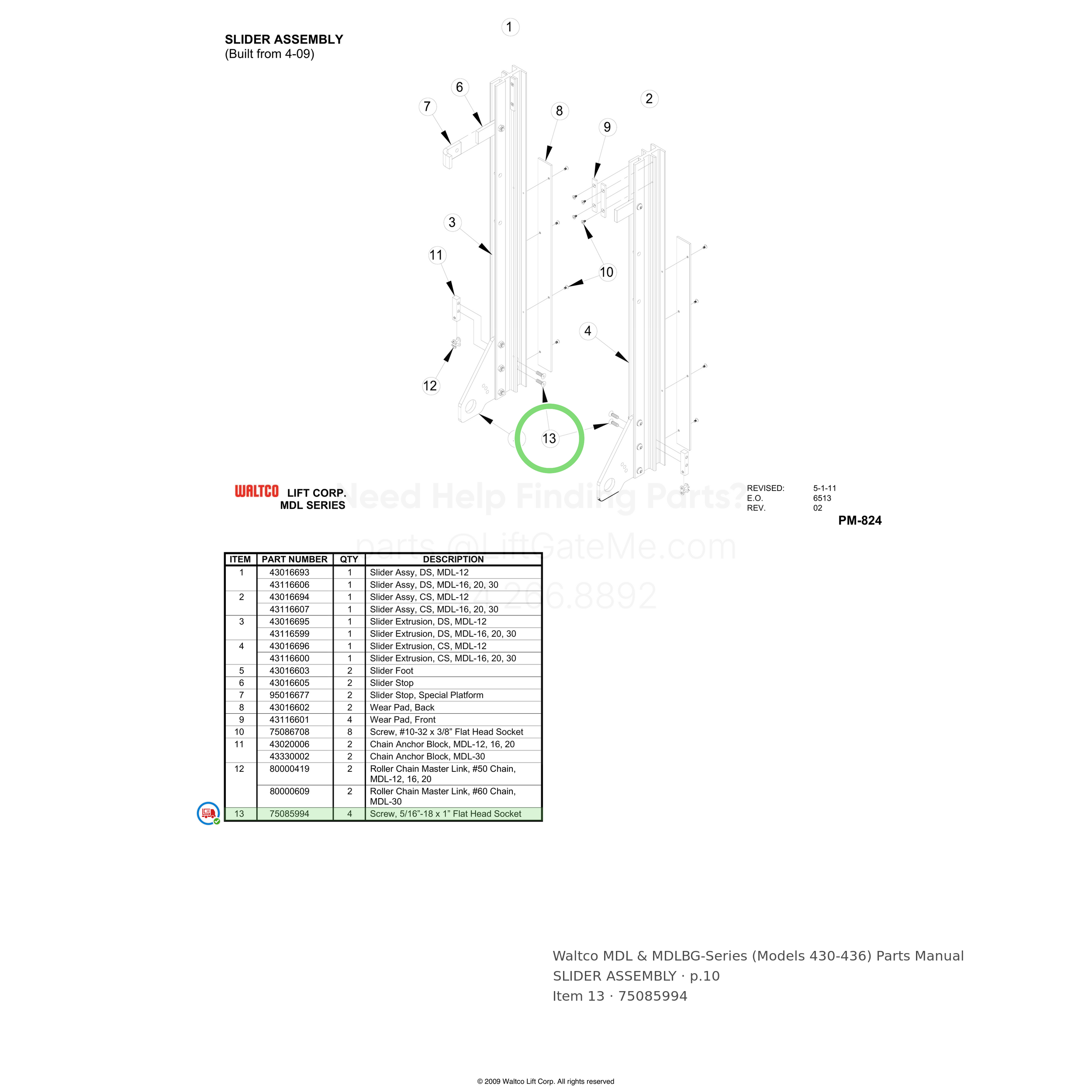 Waltco MDL & MDLBG-Series (Models 430-436)
